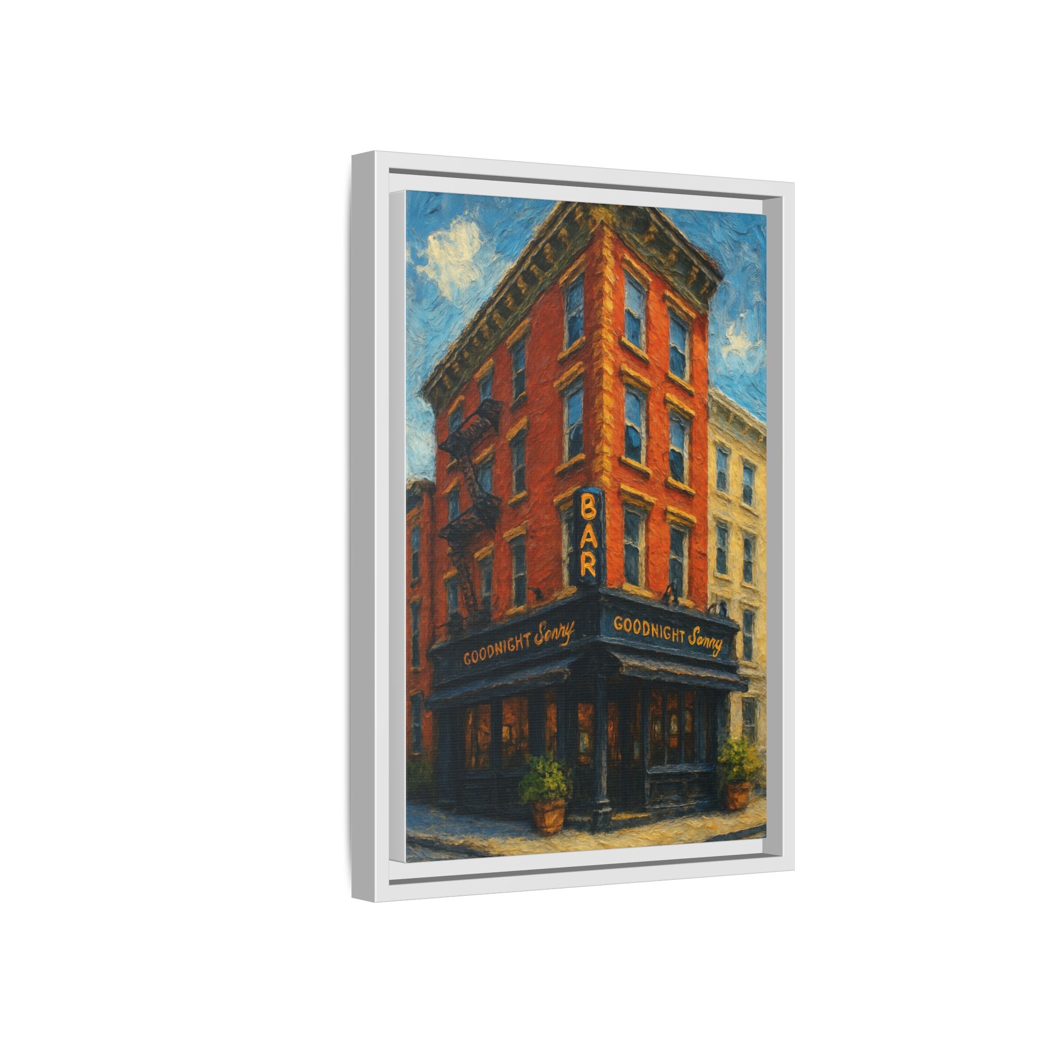 Goodnight Sonny — Restaurant Print | Matte Canvas + Wooden Frame