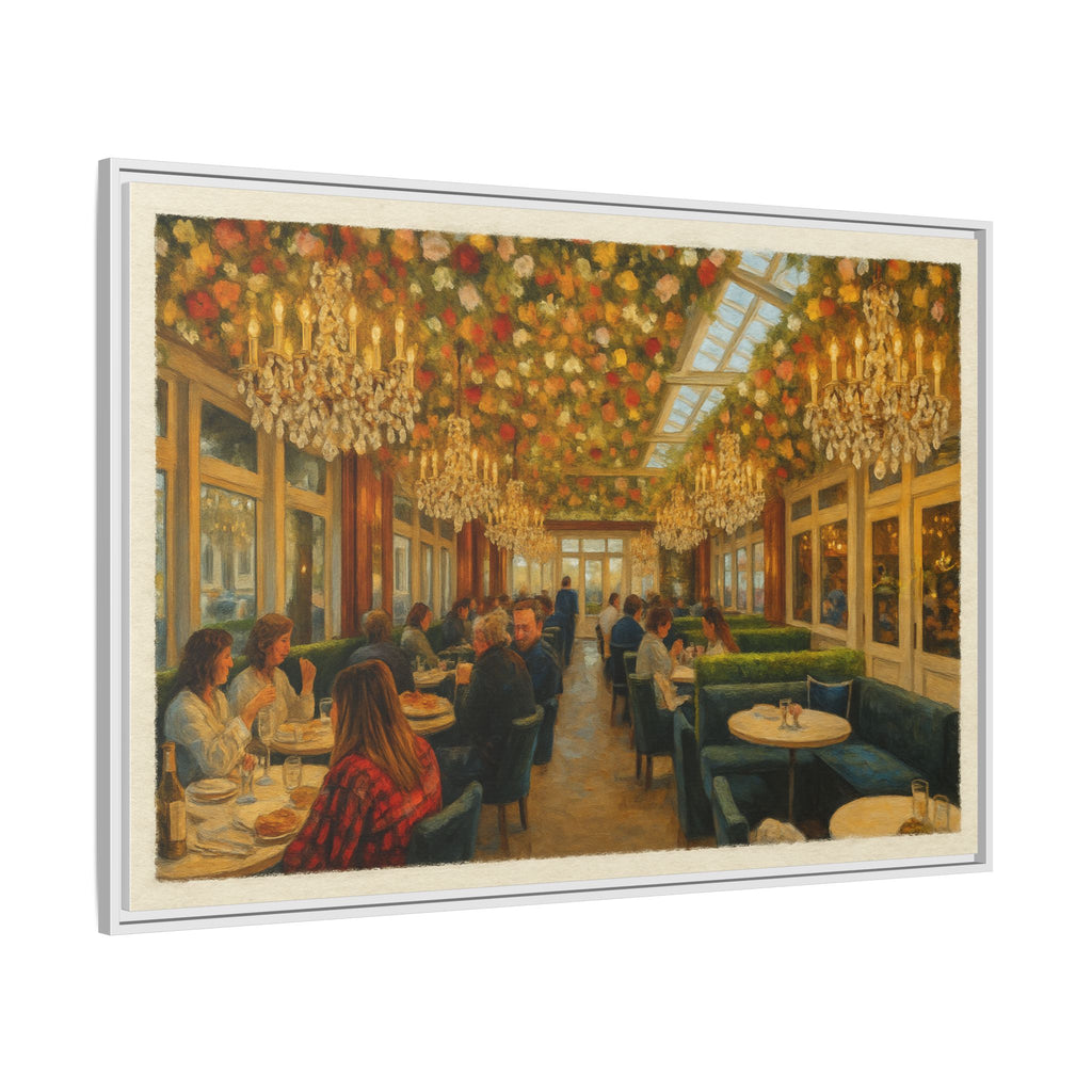 RH Rooftop — Restaurant Print | Matte Canvas + Wooden Frame