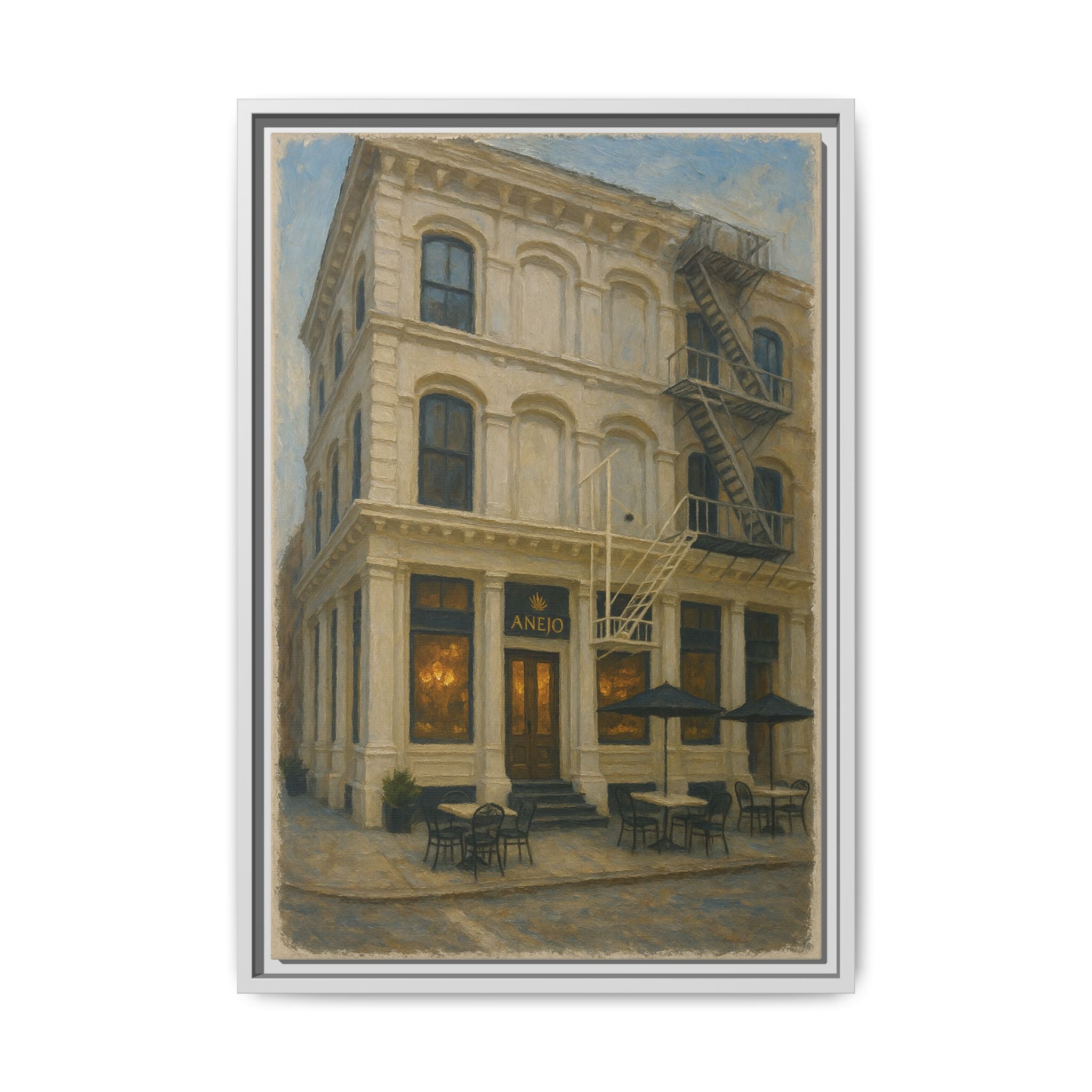 Anejo — Restaurant Print | Matte Canvas + Wooden Frame