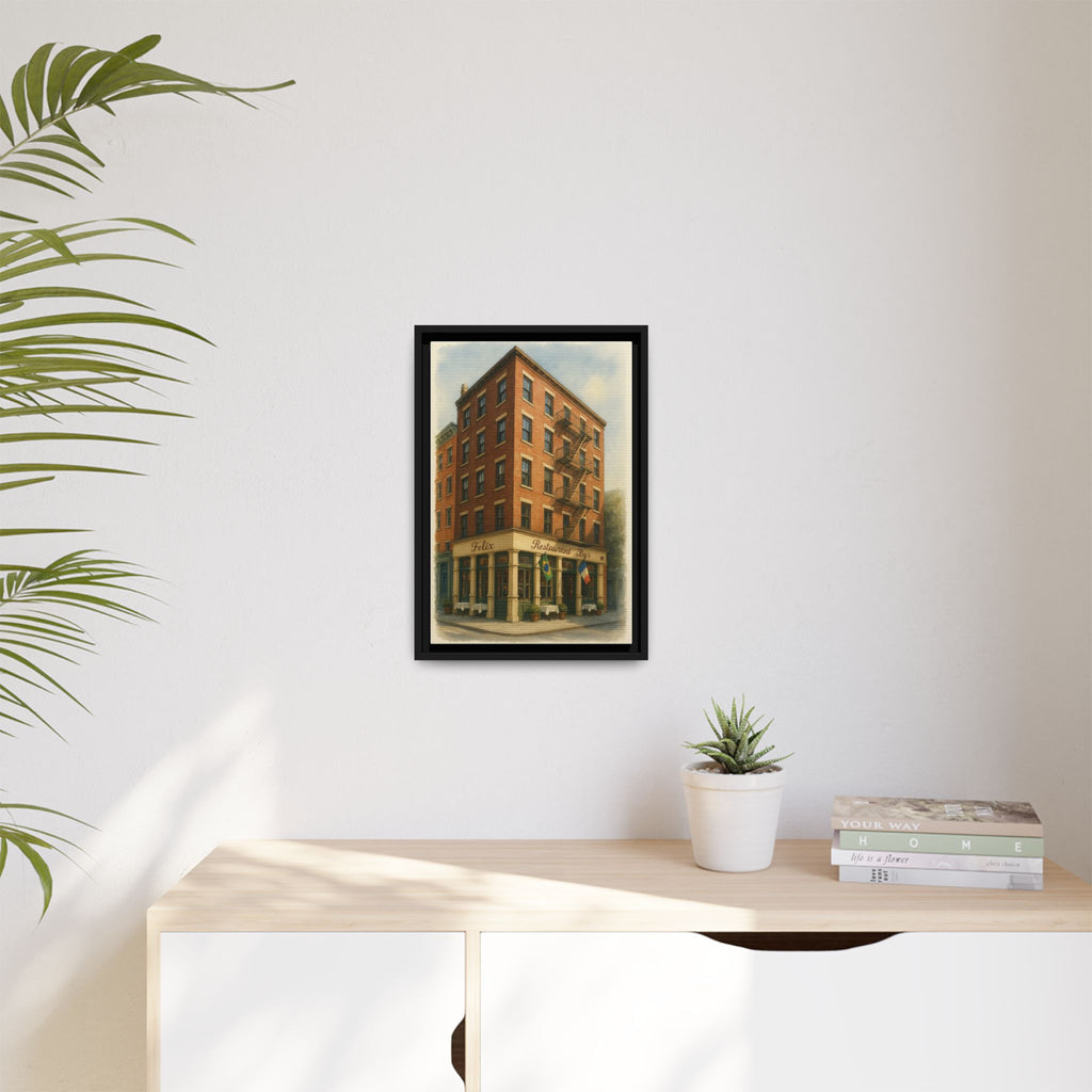 Felix — Restaurant Print | Matte Canvas + Wooden Frame