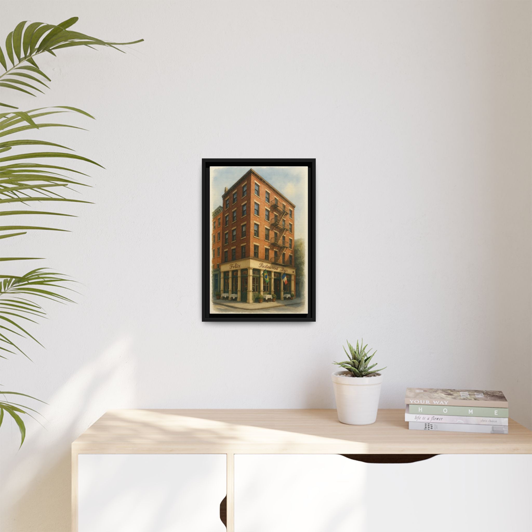 Felix — Restaurant Print | Matte Canvas + Wooden Frame