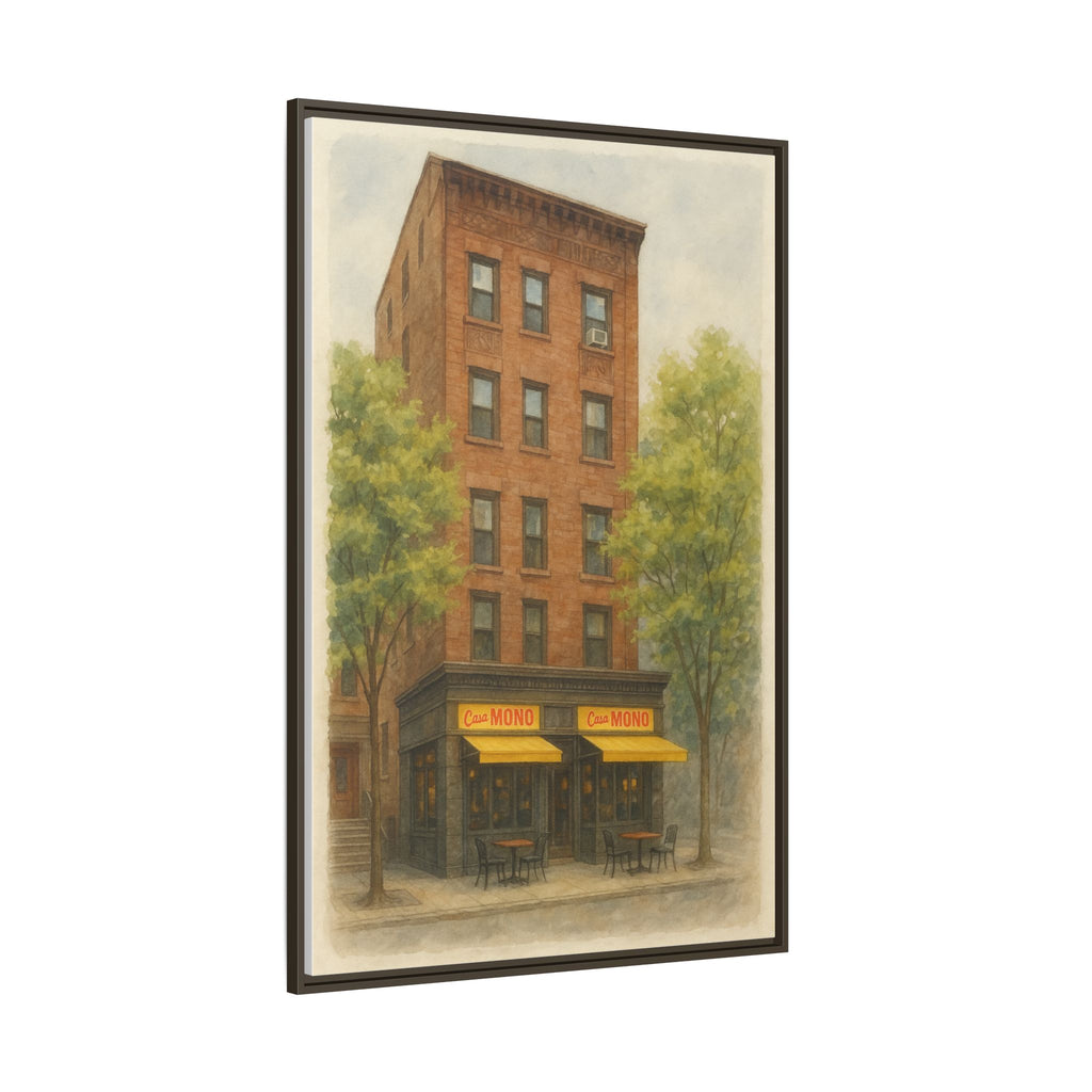 Casa Mono — Restaurant Print | Matte Canvas + Wooden Frame