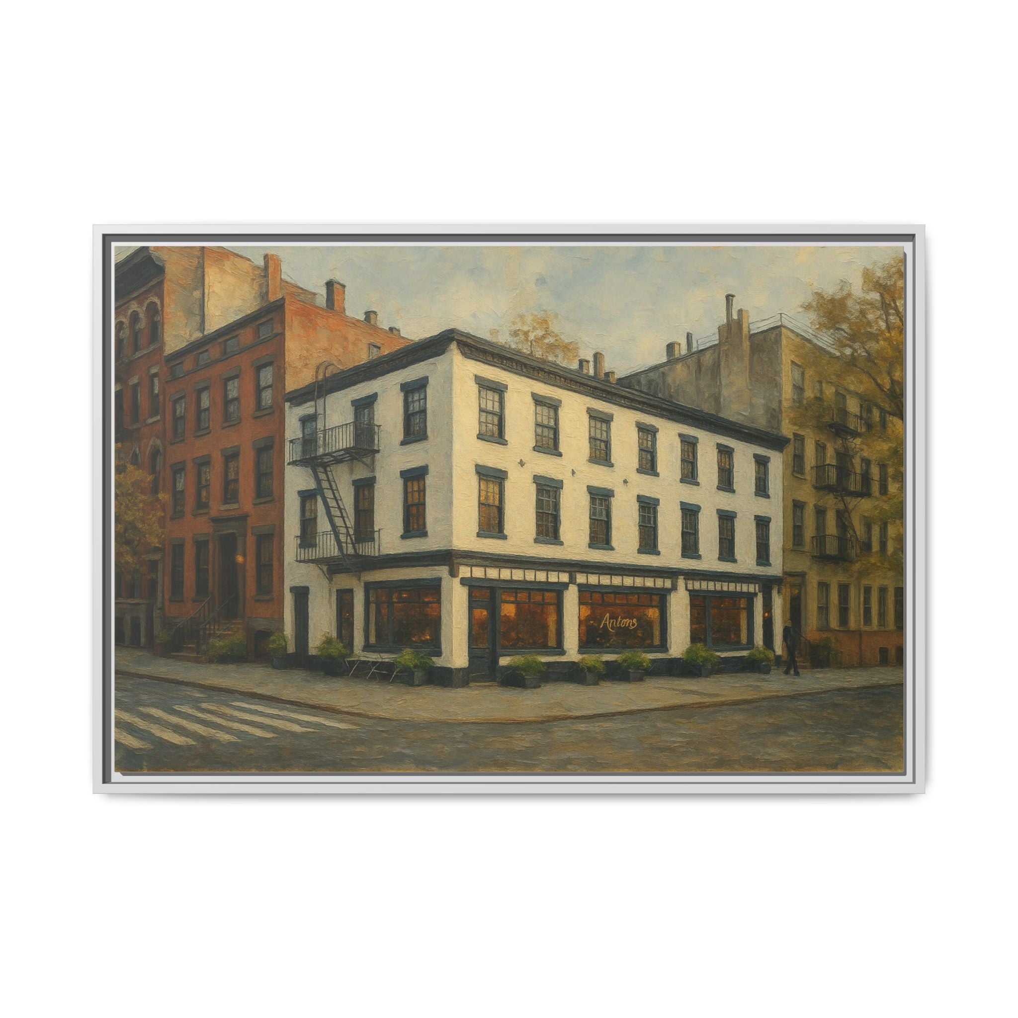 Anton's — Restaurant Print | Matte Canvas + Wooden Frame