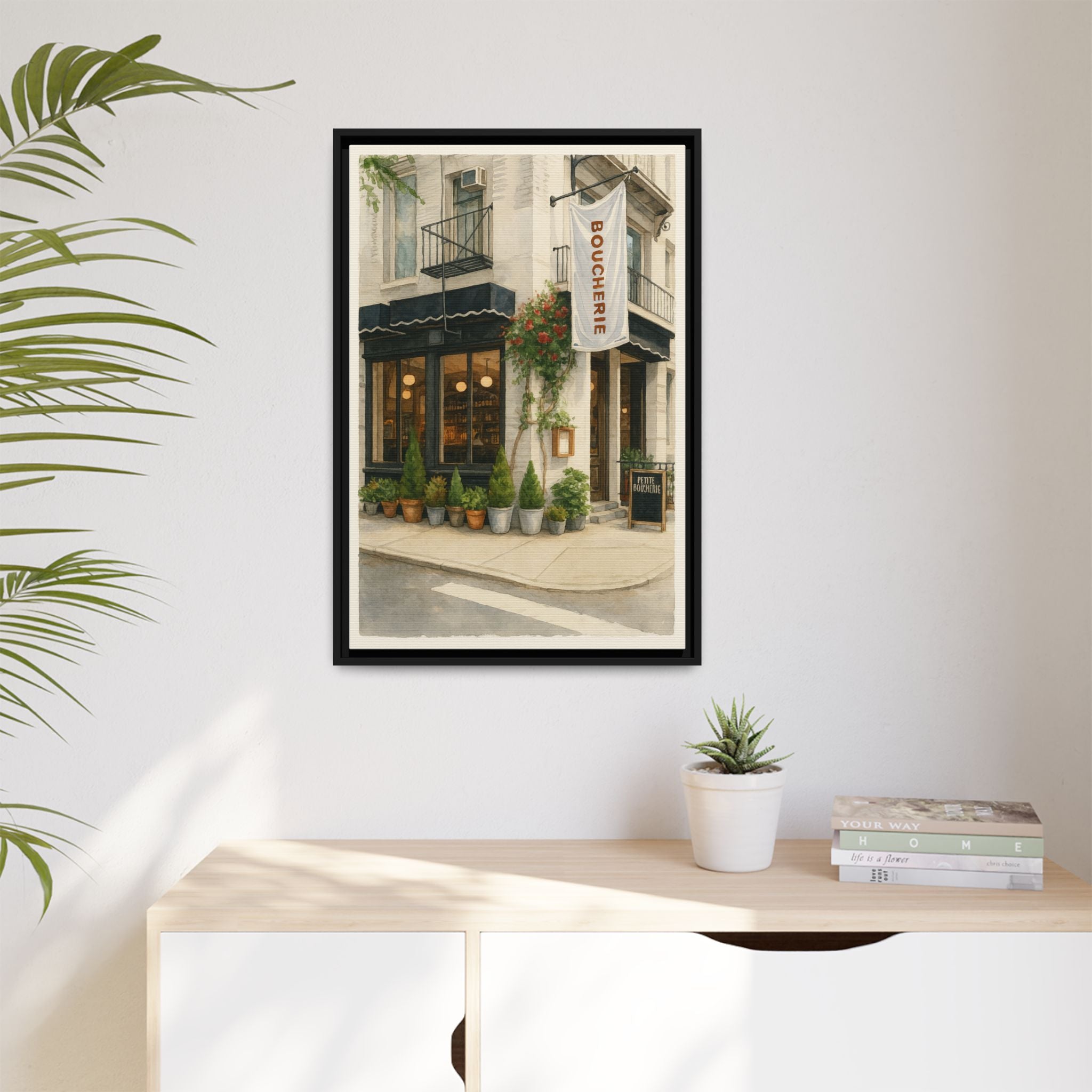 Petite Boucherie — Restaurant Print | Matte Canvas + Wooden Frame
