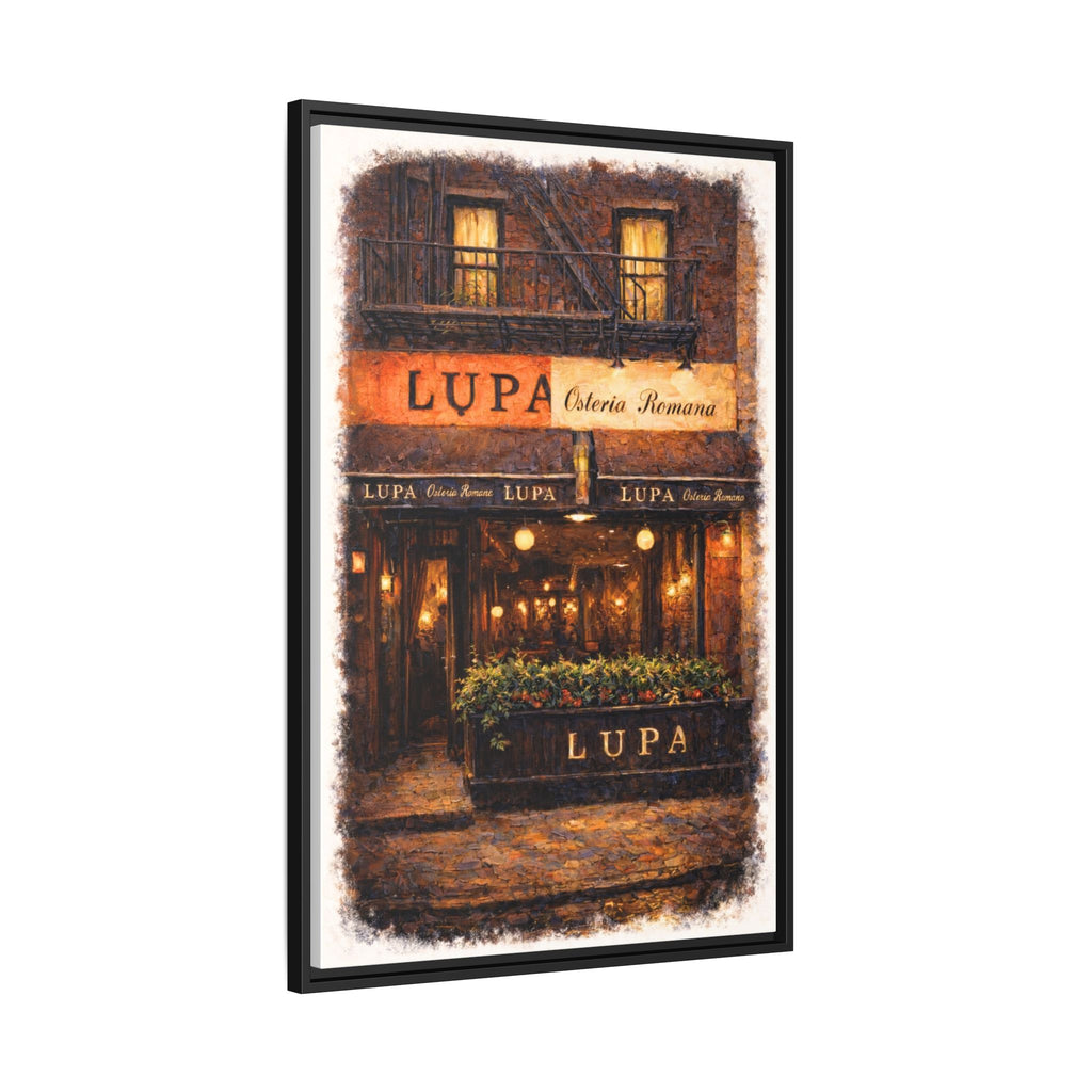 Lupa Osteria Romana — Restaurant Print | Matte Canvas + Wooden Frame
