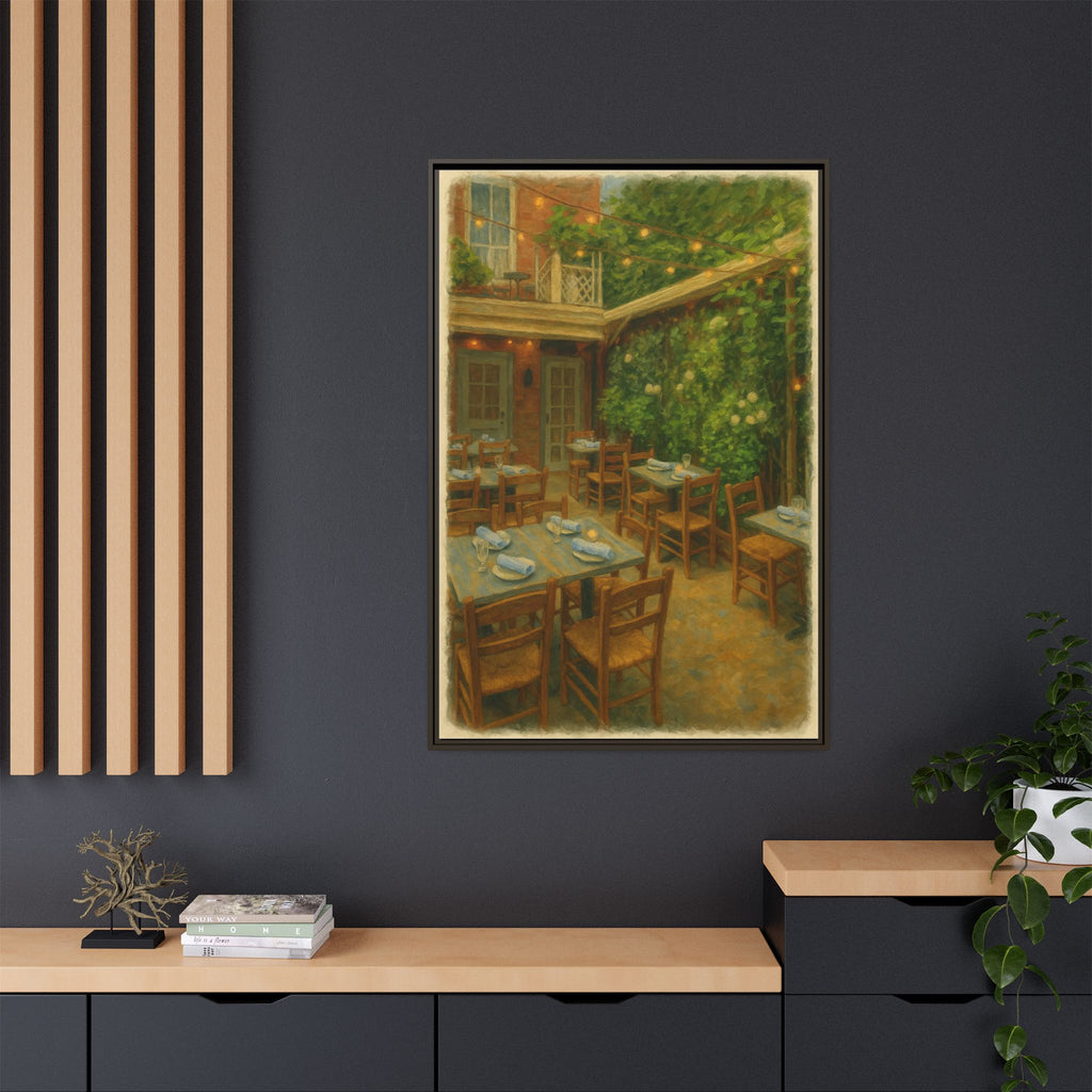 Palma — Restaurant Print | Matte Canvas + Wooden Frame