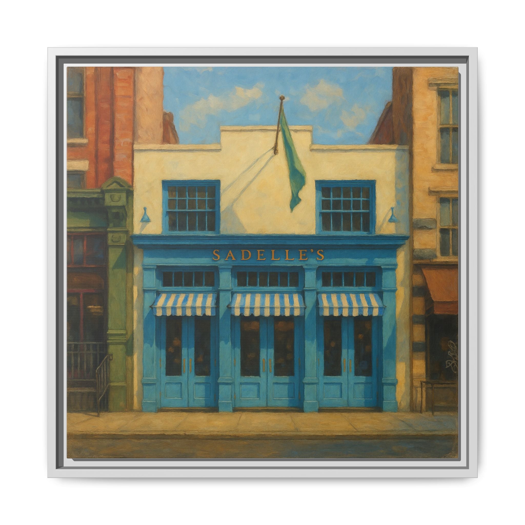 Sadelle's Restaurant — Restaurant Print | Matte Canvas + Wooden Frame