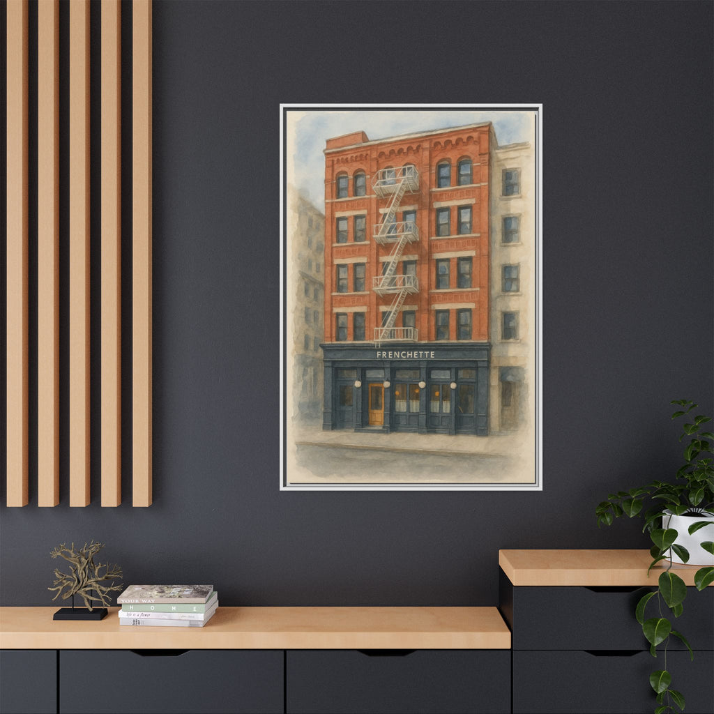 Frenchette Restaurant — Restaurant Print | Matte Canvas + Wooden Frame