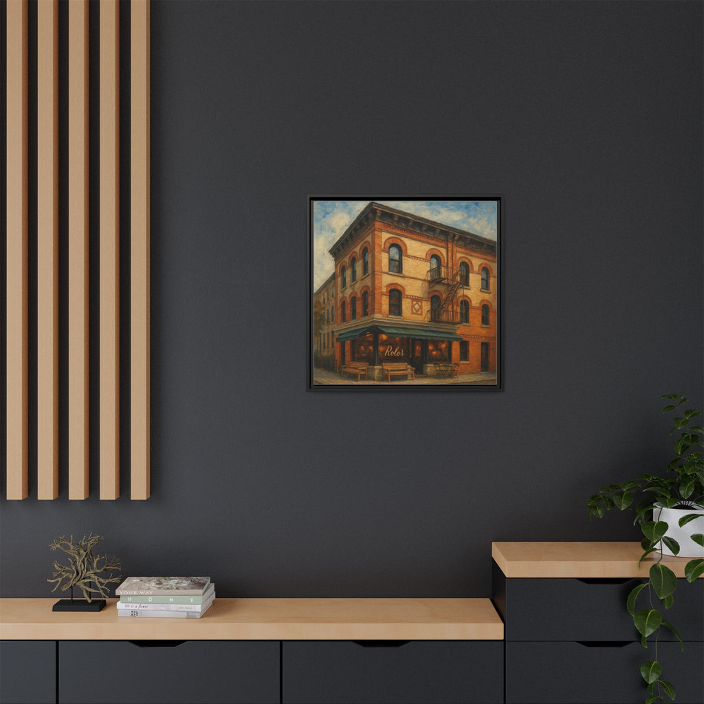 Rolo's — Restaurant Print | Matte Canvas + Wooden Frame