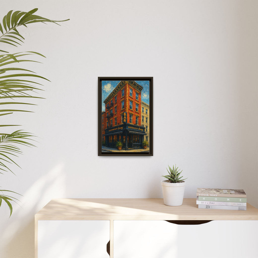 Goodnight Sonny — Restaurant Print | Matte Canvas + Wooden Frame