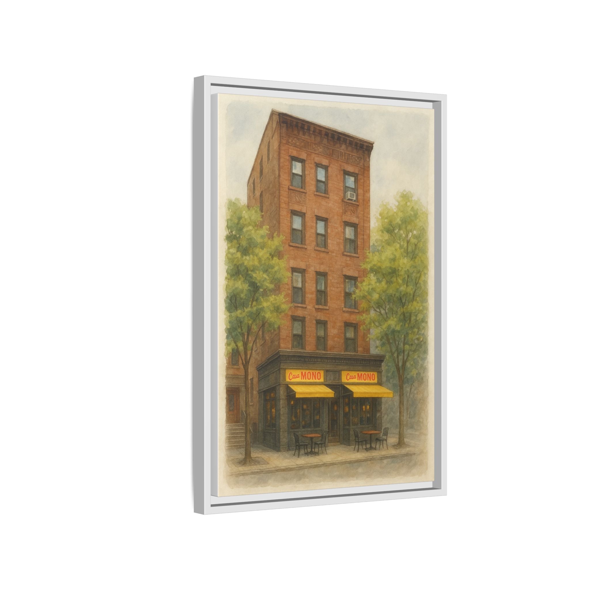 Casa Mono — Restaurant Print | Matte Canvas + Wooden Frame