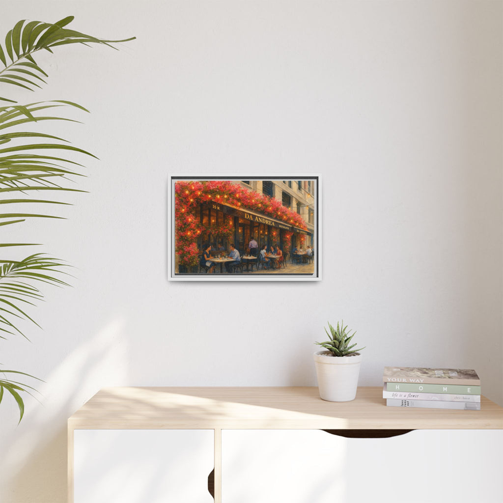 Da Andrea — Restaurant Print | Matte Canvas + Wooden Frame