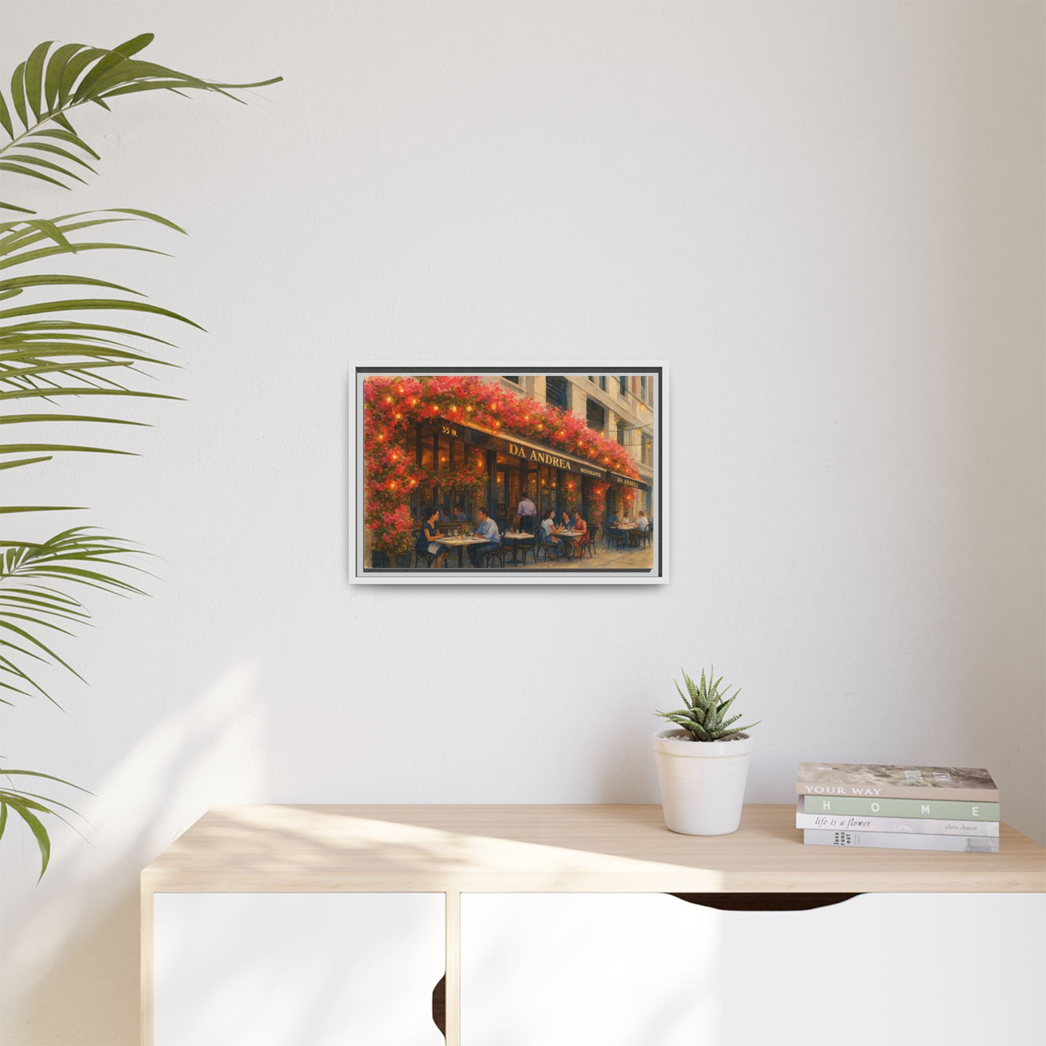 Da Andrea — Restaurant Print | Matte Canvas + Wooden Frame