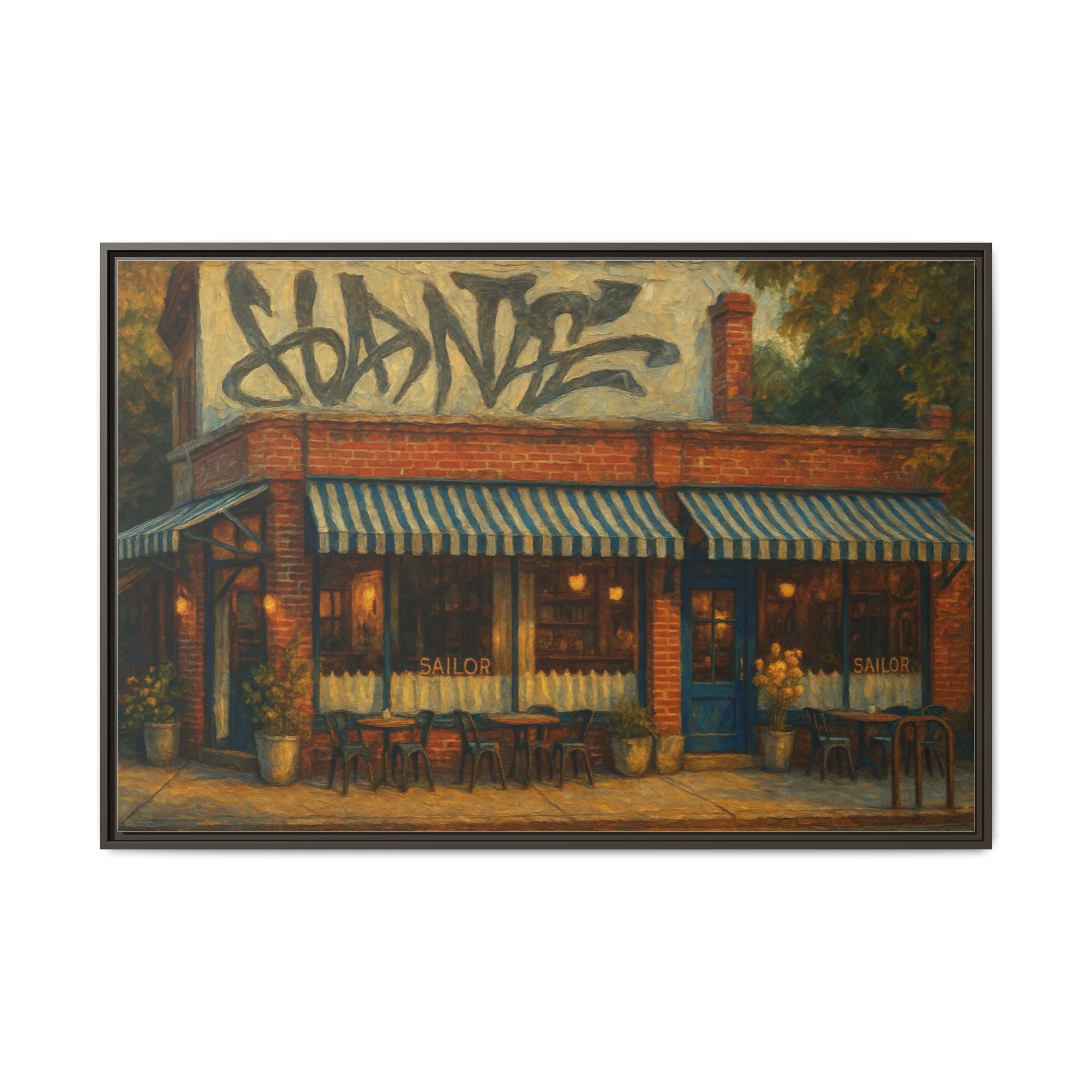 Sailor — Restaurant Print | Matte Canvas + Wooden Frame