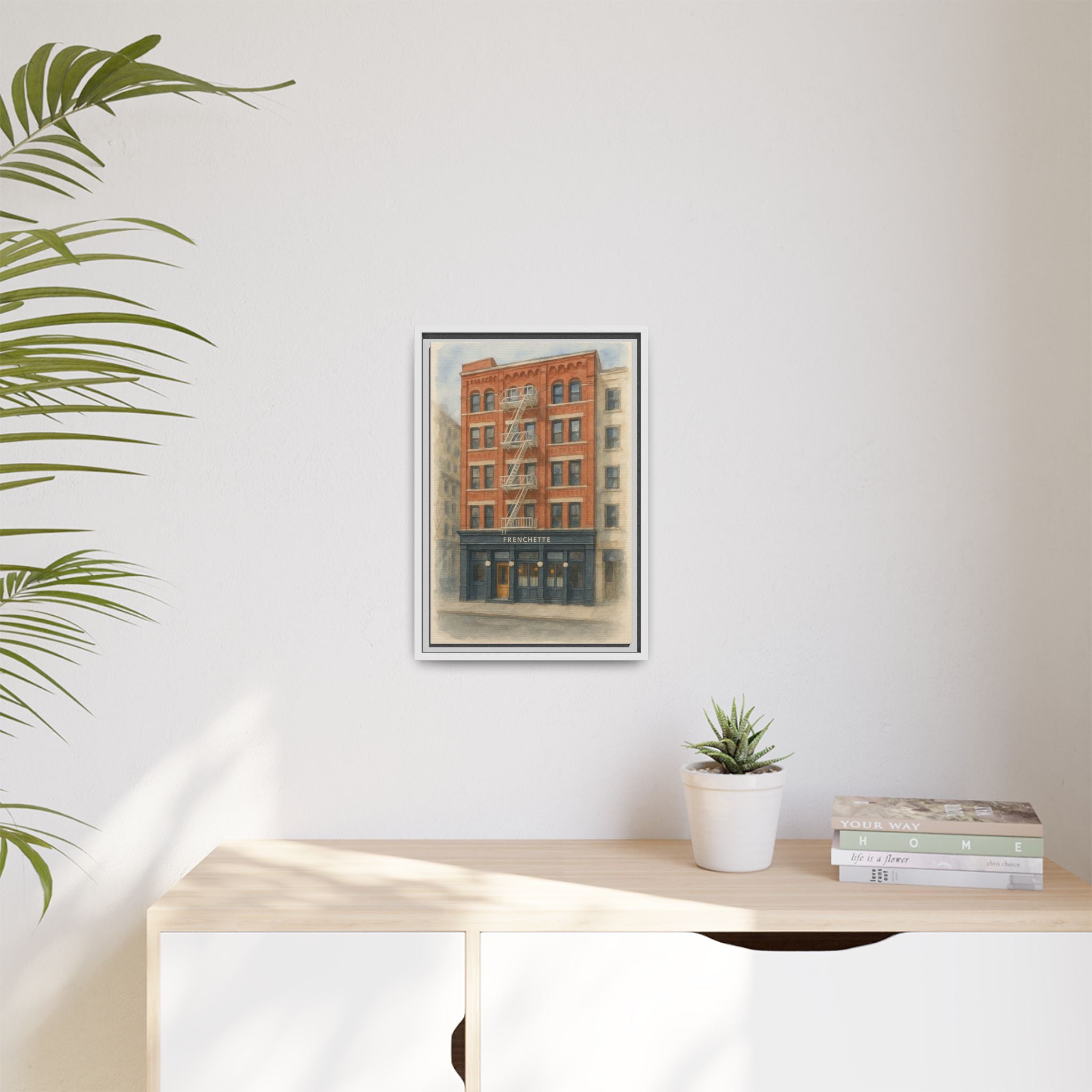 Frenchette Restaurant — Restaurant Print | Matte Canvas + Wooden Frame