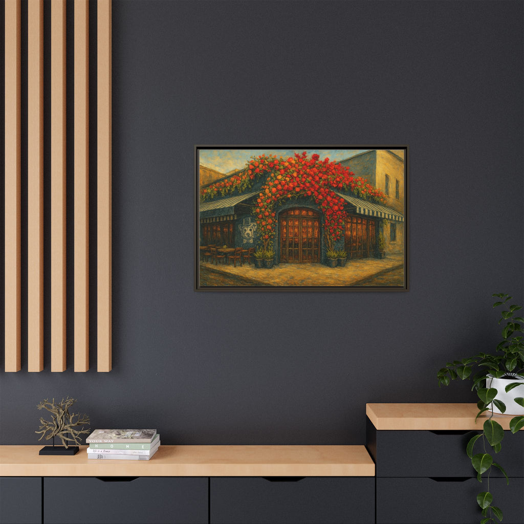 LouLou vintage restaurant painting framed wall decor