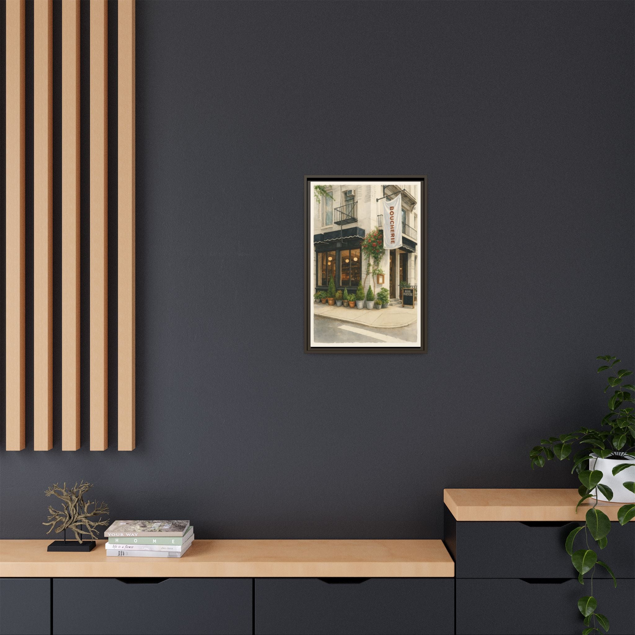 Petite Boucherie — Restaurant Print | Matte Canvas + Wooden Frame