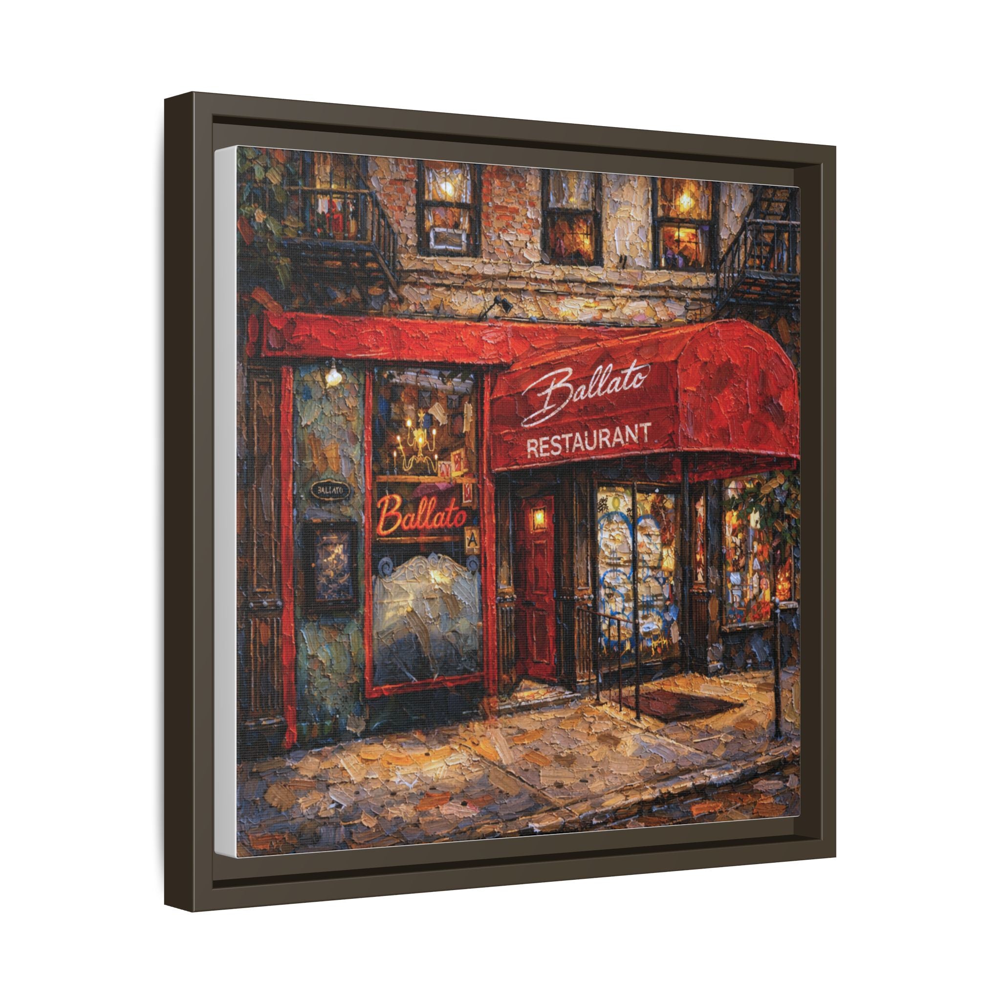 Emilio's Ballato — Restaurant Print | Matte Canvas + Wooden Frame