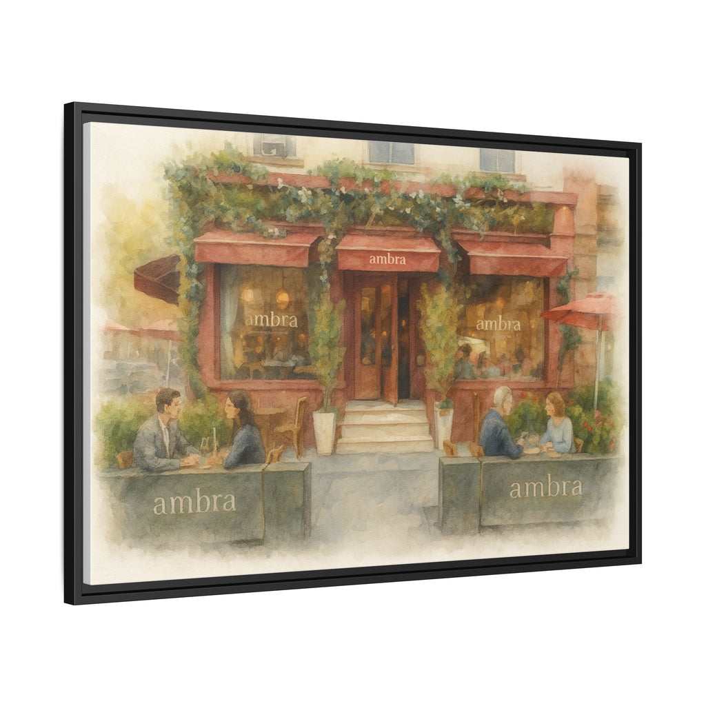 Ambra  — Restaurant Print | Matte Canvas + Wooden Frame