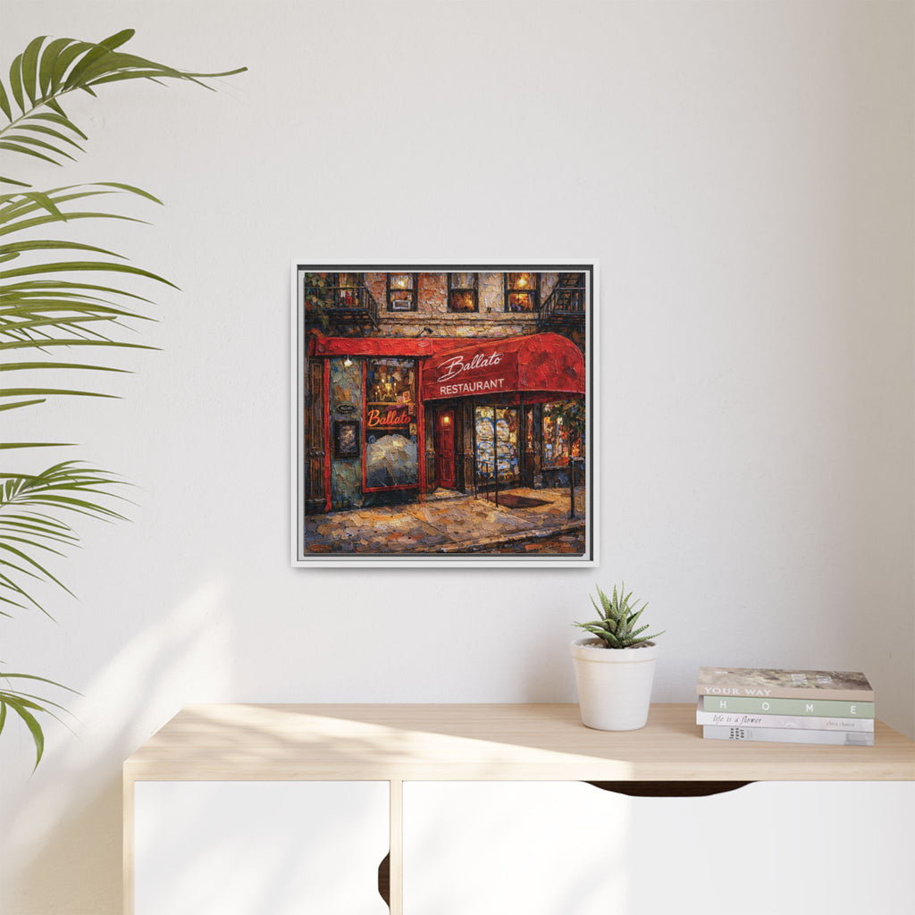 Emilio's Ballato — Restaurant Print | Matte Canvas + Wooden Frame