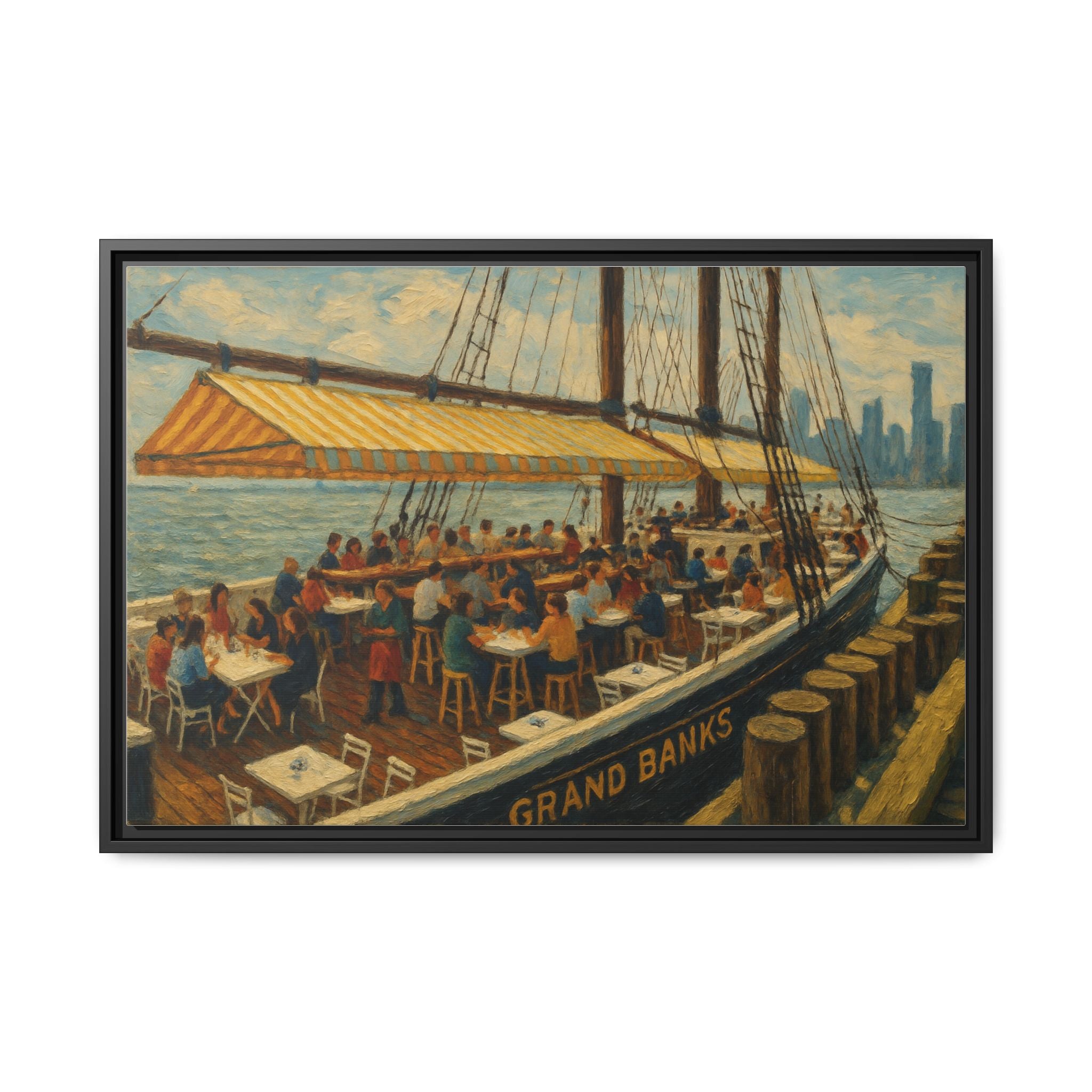 Grand Banks — Restaurant Print | Matte Canvas + Wooden Frame