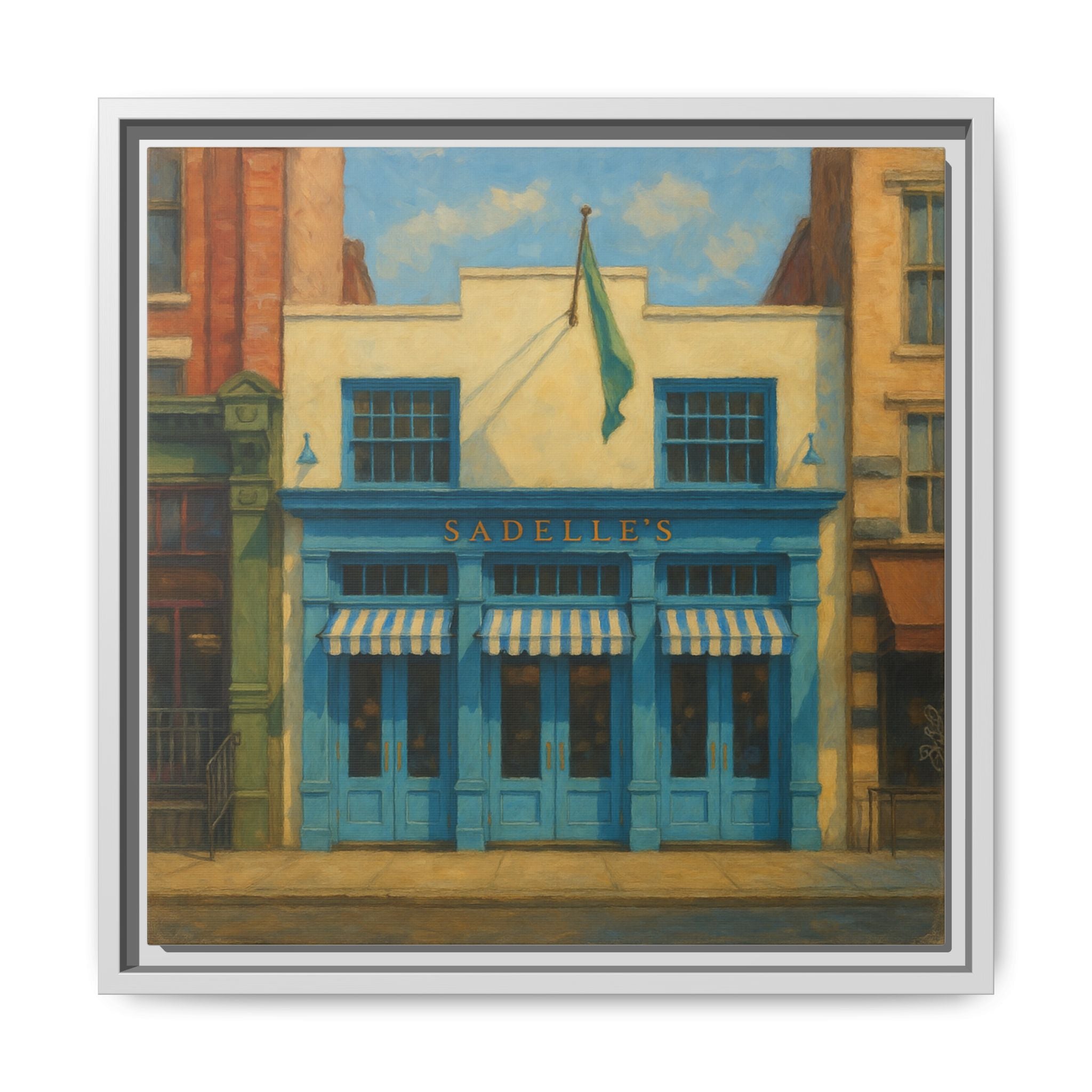 Sadelle's Restaurant — Restaurant Print | Matte Canvas + Wooden Frame