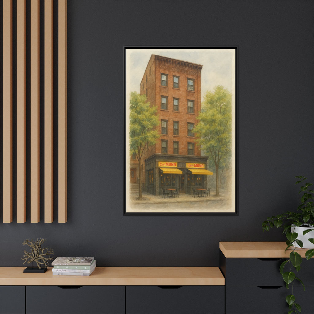 Casa Mono — Restaurant Print | Matte Canvas + Wooden Frame