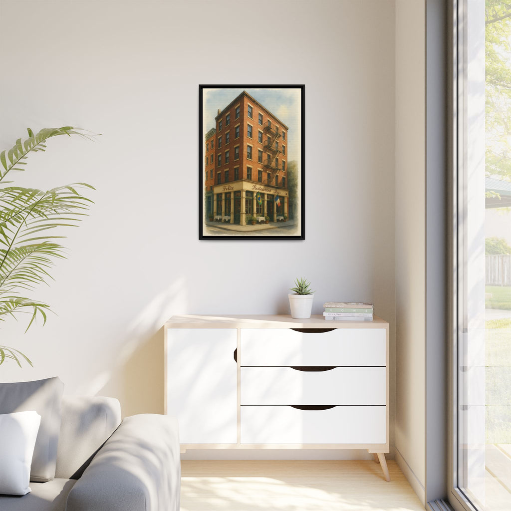 Felix — Restaurant Print | Matte Canvas + Wooden Frame