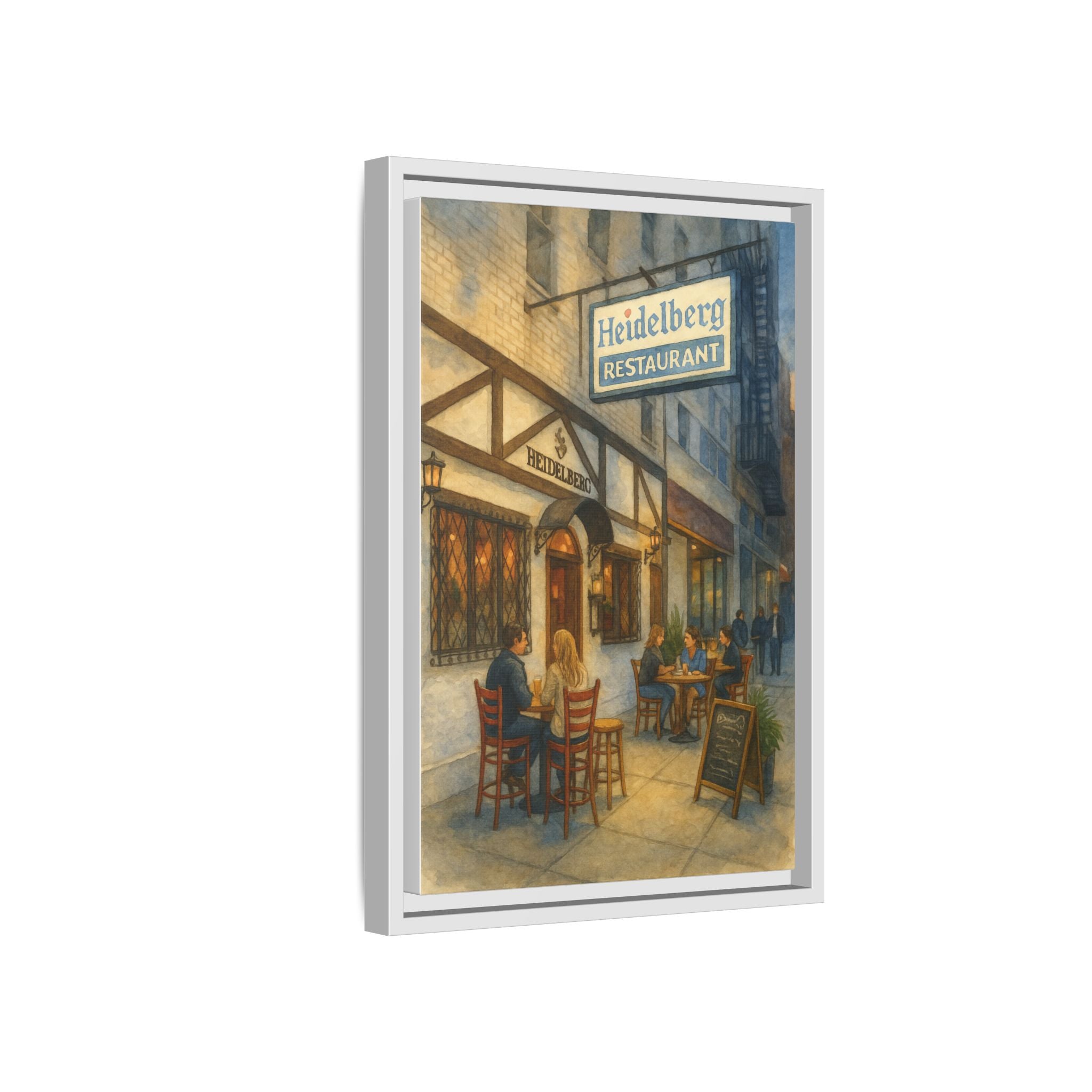 Heidelberg — Restaurant Print | Matte Canvas + Wooden Frame