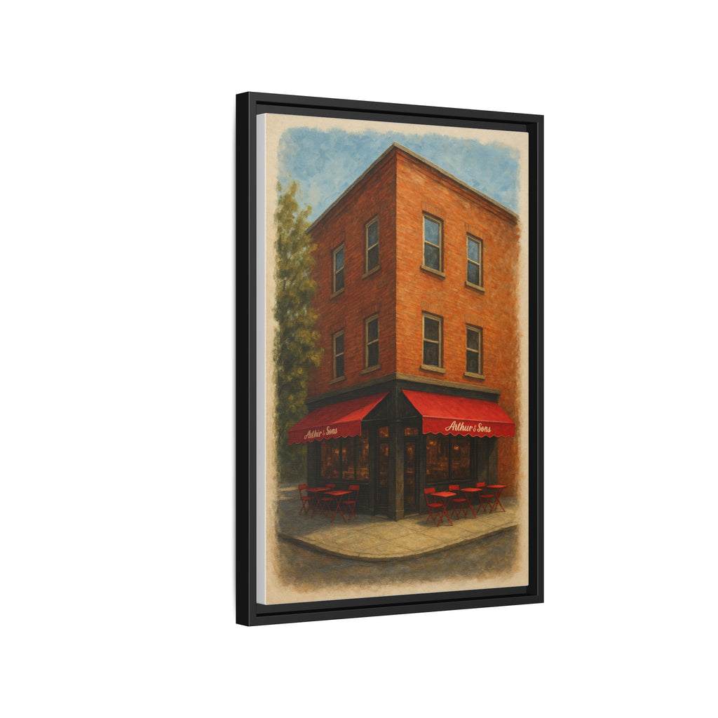 Arthur and Sons — Restaurant Print | Matte Canvas + Wooden Frame