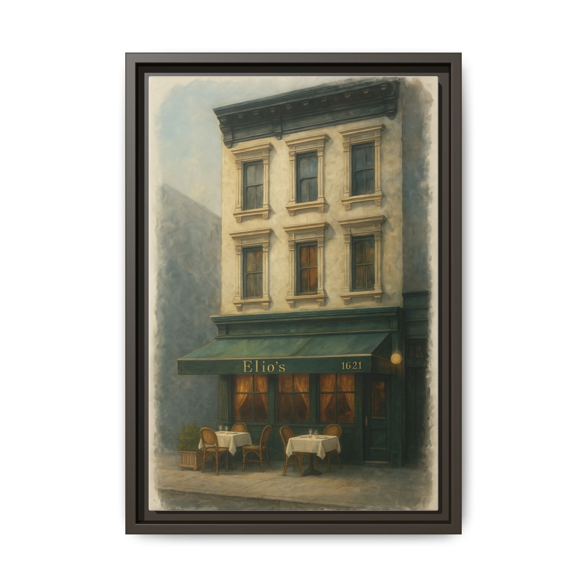 Elios Restaurant — Restaurant Print | Matte Canvas + Wooden Frame
