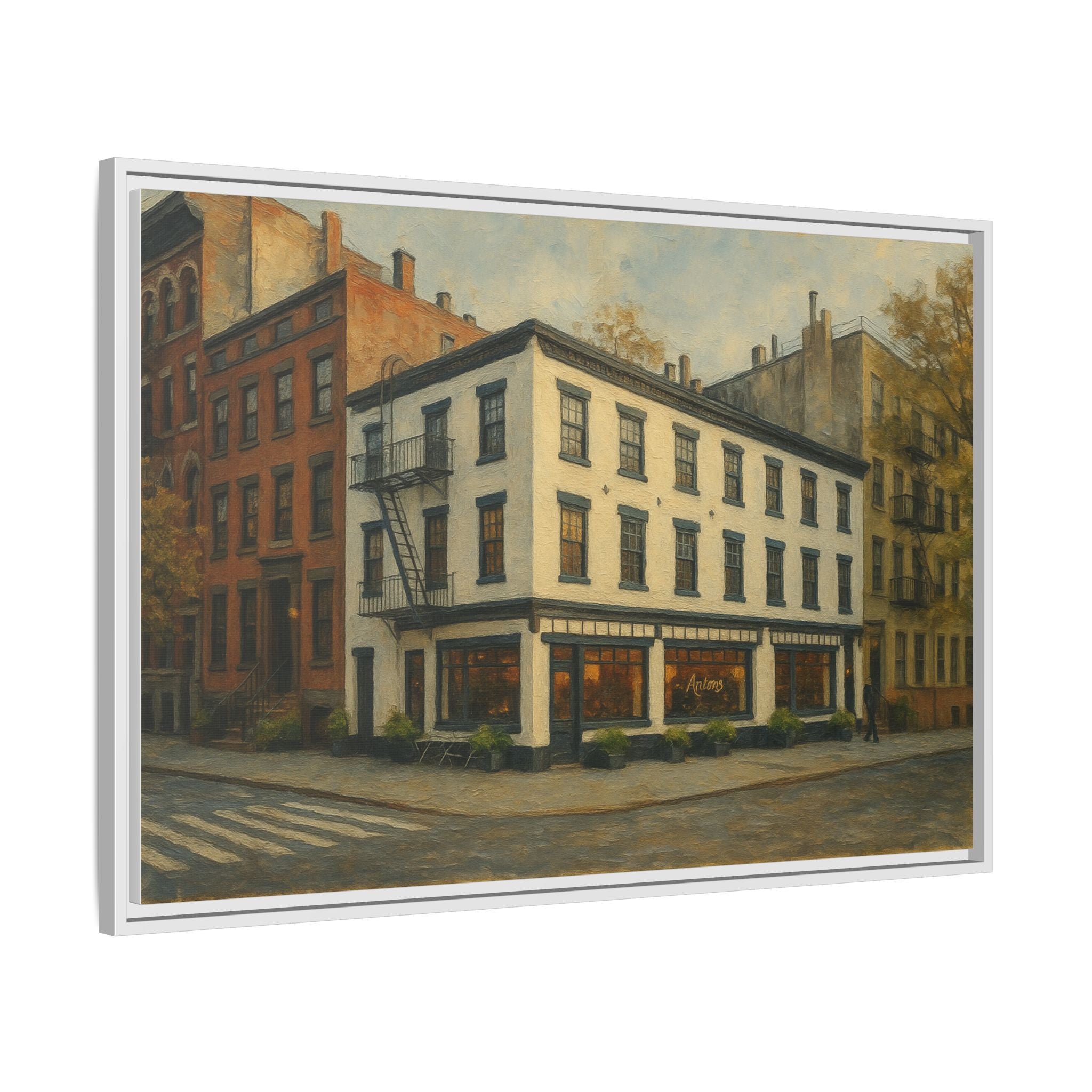 Anton's — Restaurant Print | Matte Canvas + Wooden Frame