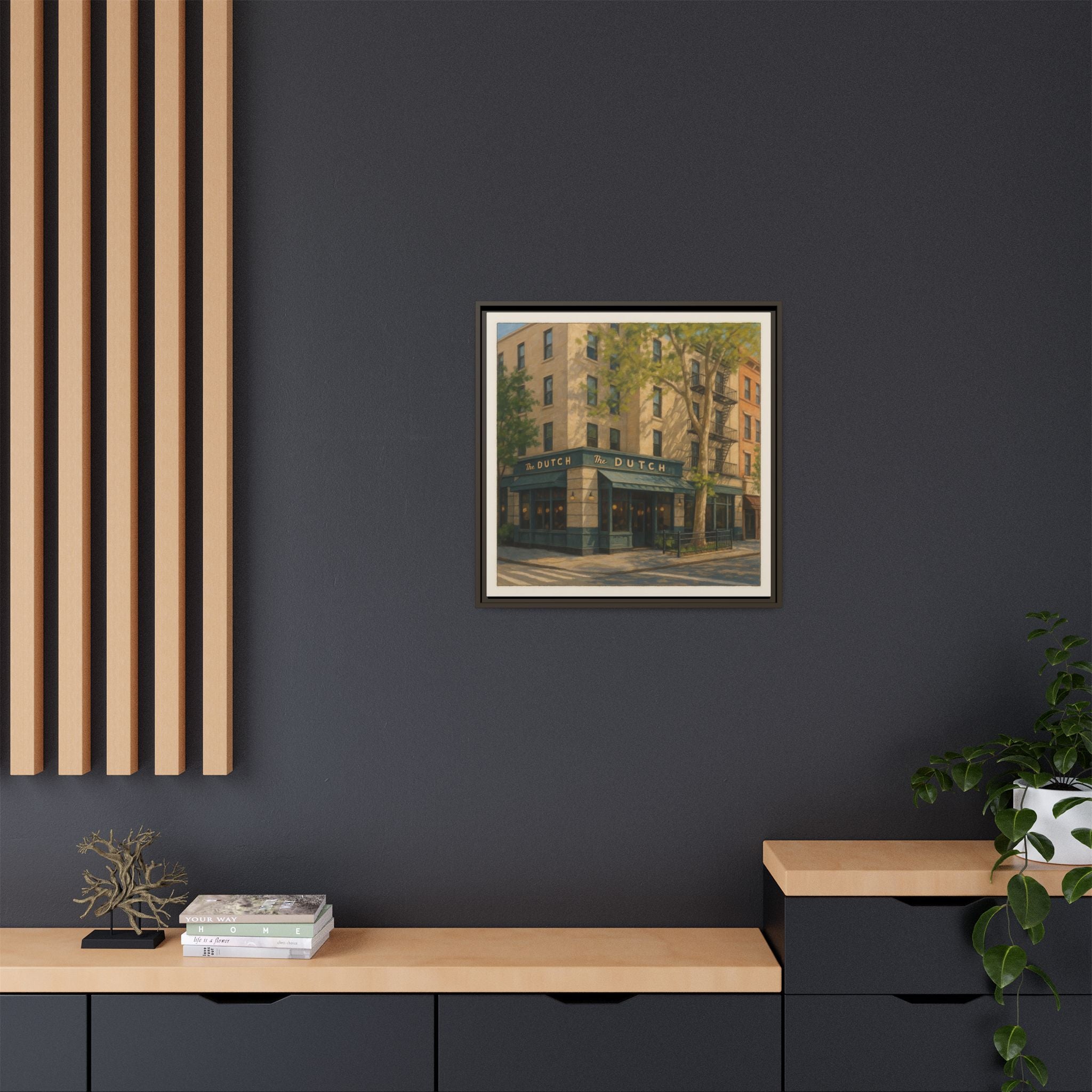 The Dutch — Restaurant Print | Matte Canvas + Wooden Frame