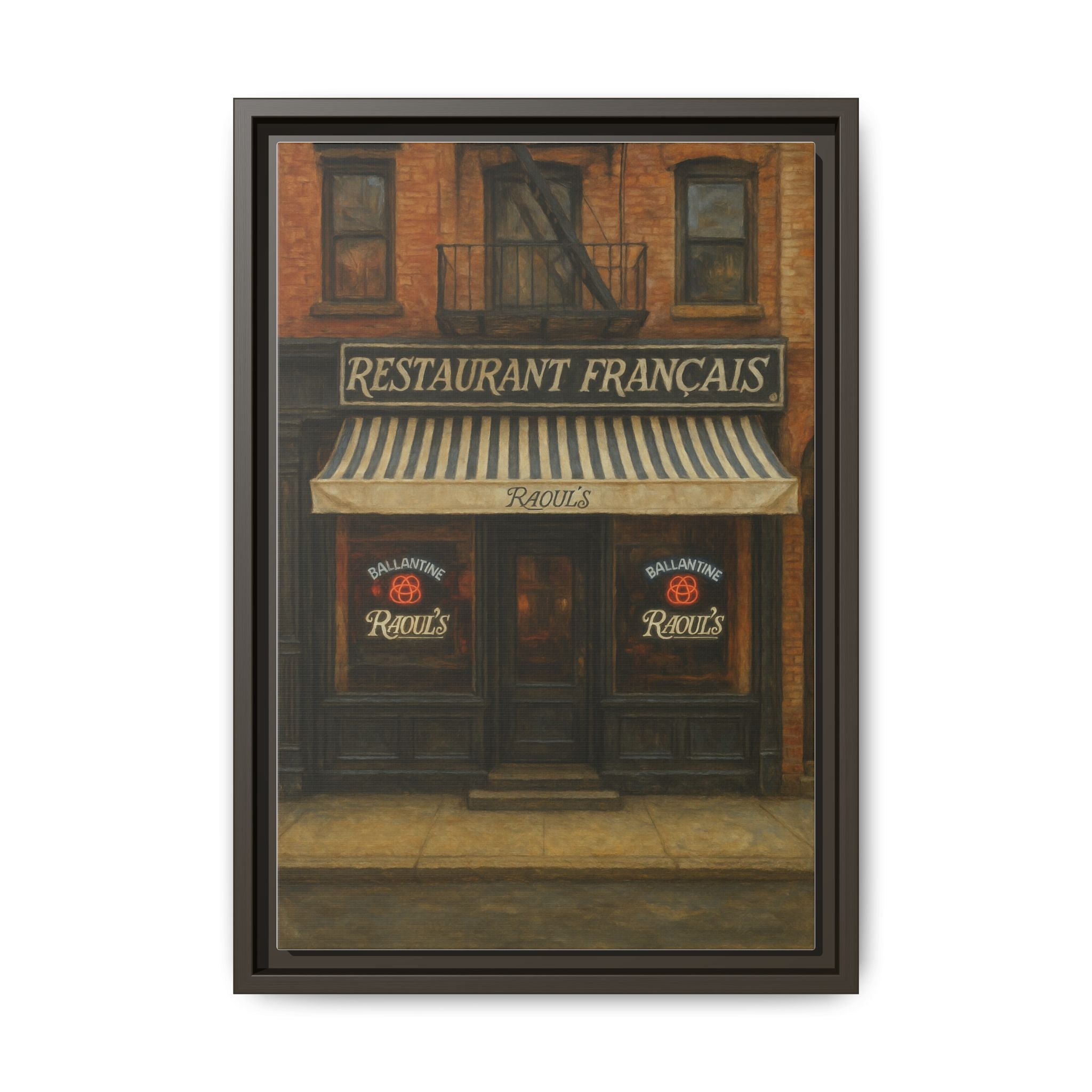 Raoul's Restaurant — Restaurant Print | Matte Canvas + Wooden Frame