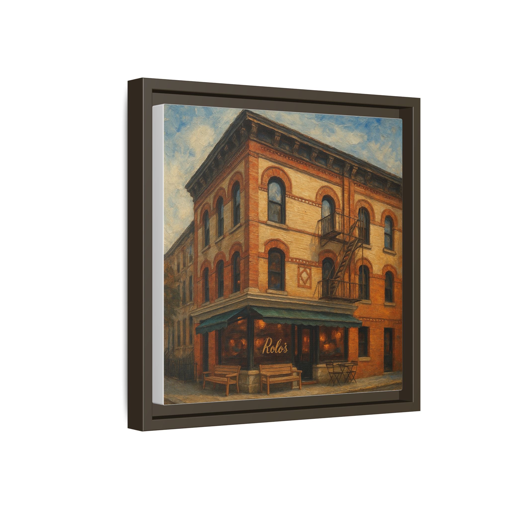 Rolo's — Restaurant Print | Matte Canvas + Wooden Frame