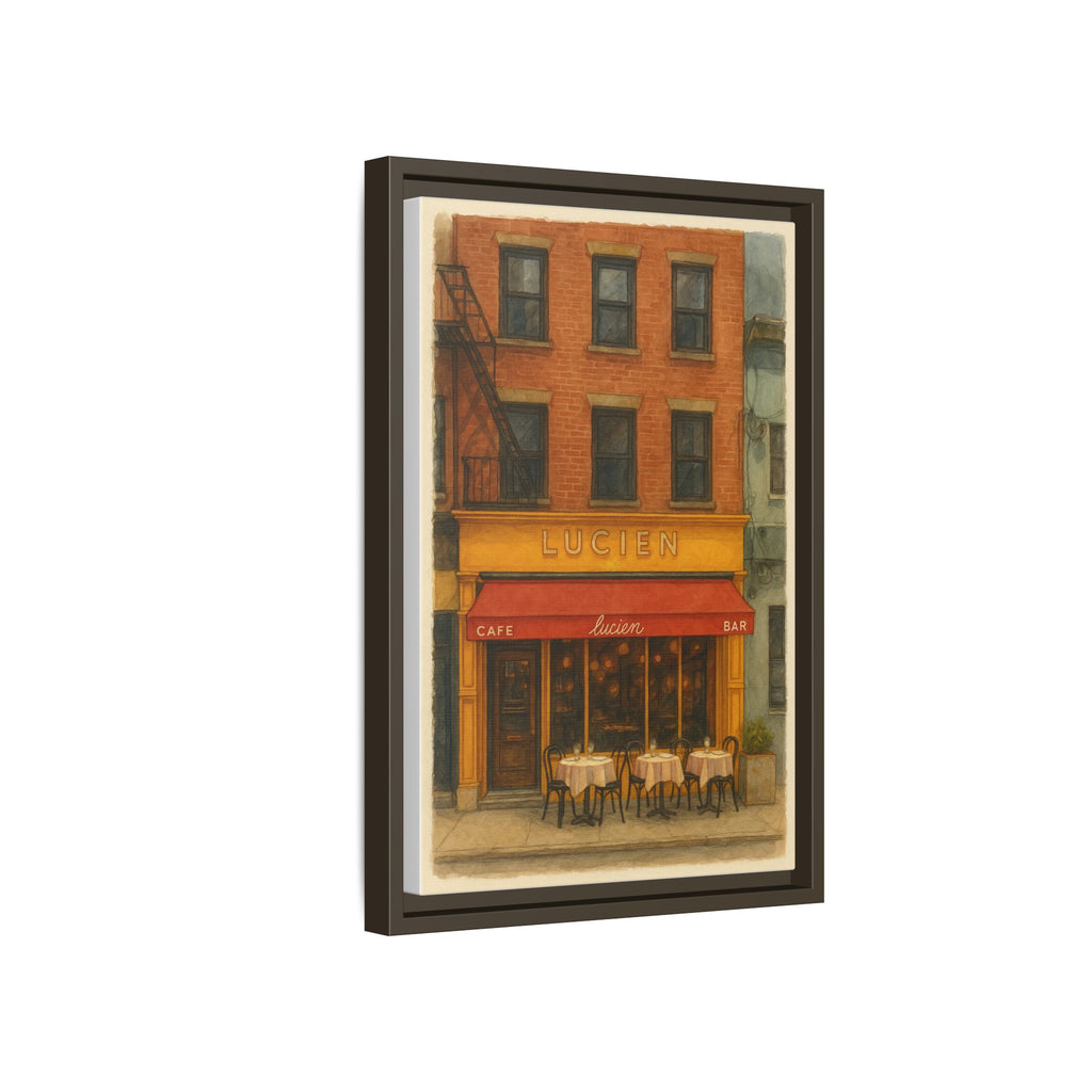 Lucien Restaurant — Restaurant Print | Matte Canvas + Wooden Frame