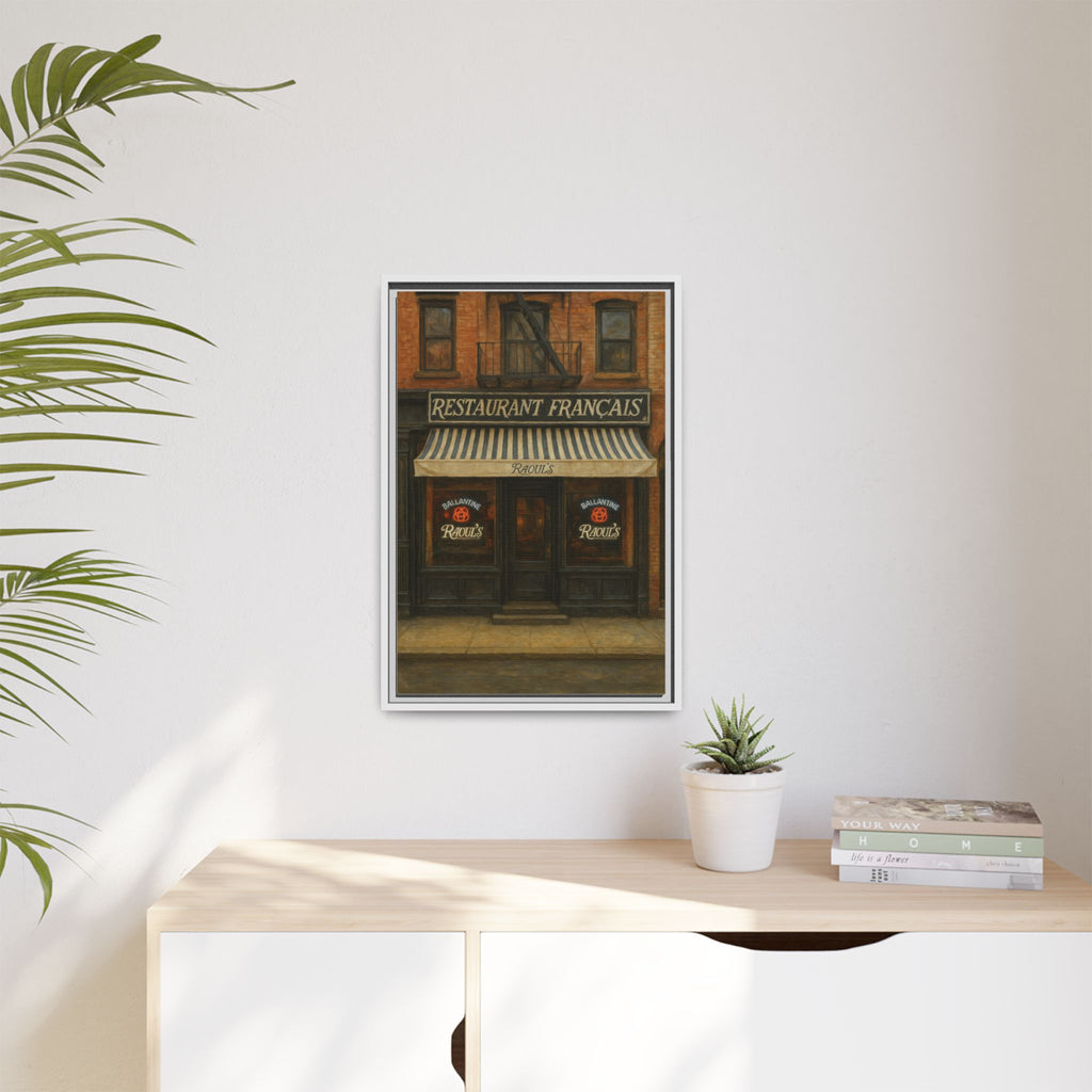Raoul's Restaurant — Restaurant Print | Matte Canvas + Wooden Frame