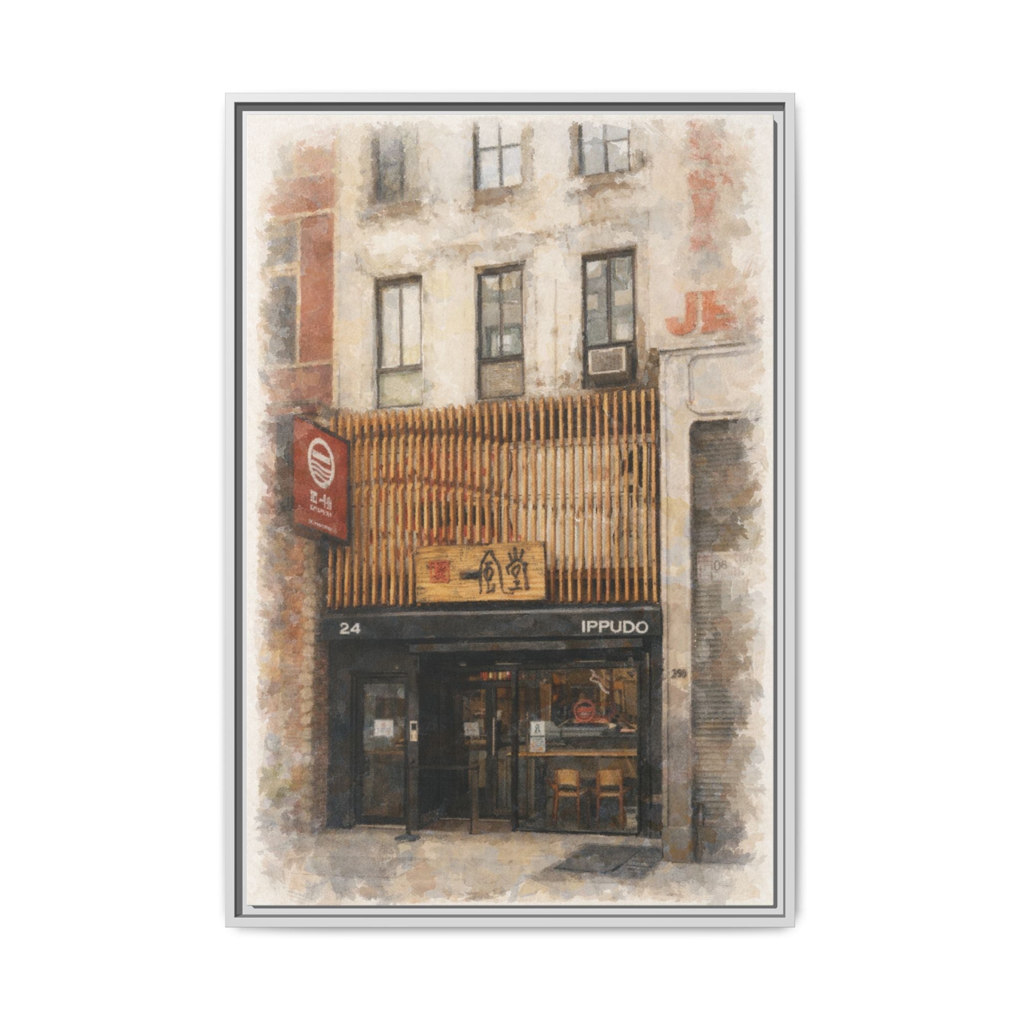 Ippudo — Restaurant Print | Matte Canvas + Wooden Frame