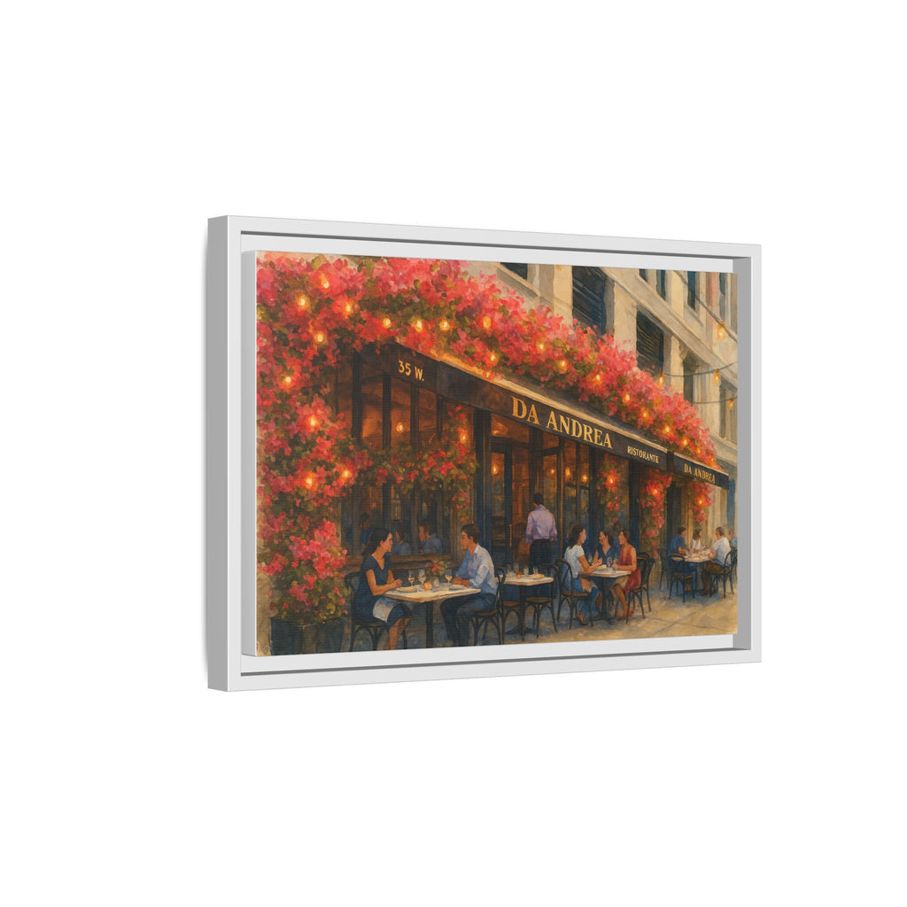 Da Andrea — Restaurant Print | Matte Canvas + Wooden Frame