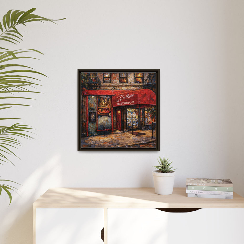 Emilio's Ballato — Restaurant Print | Matte Canvas + Wooden Frame