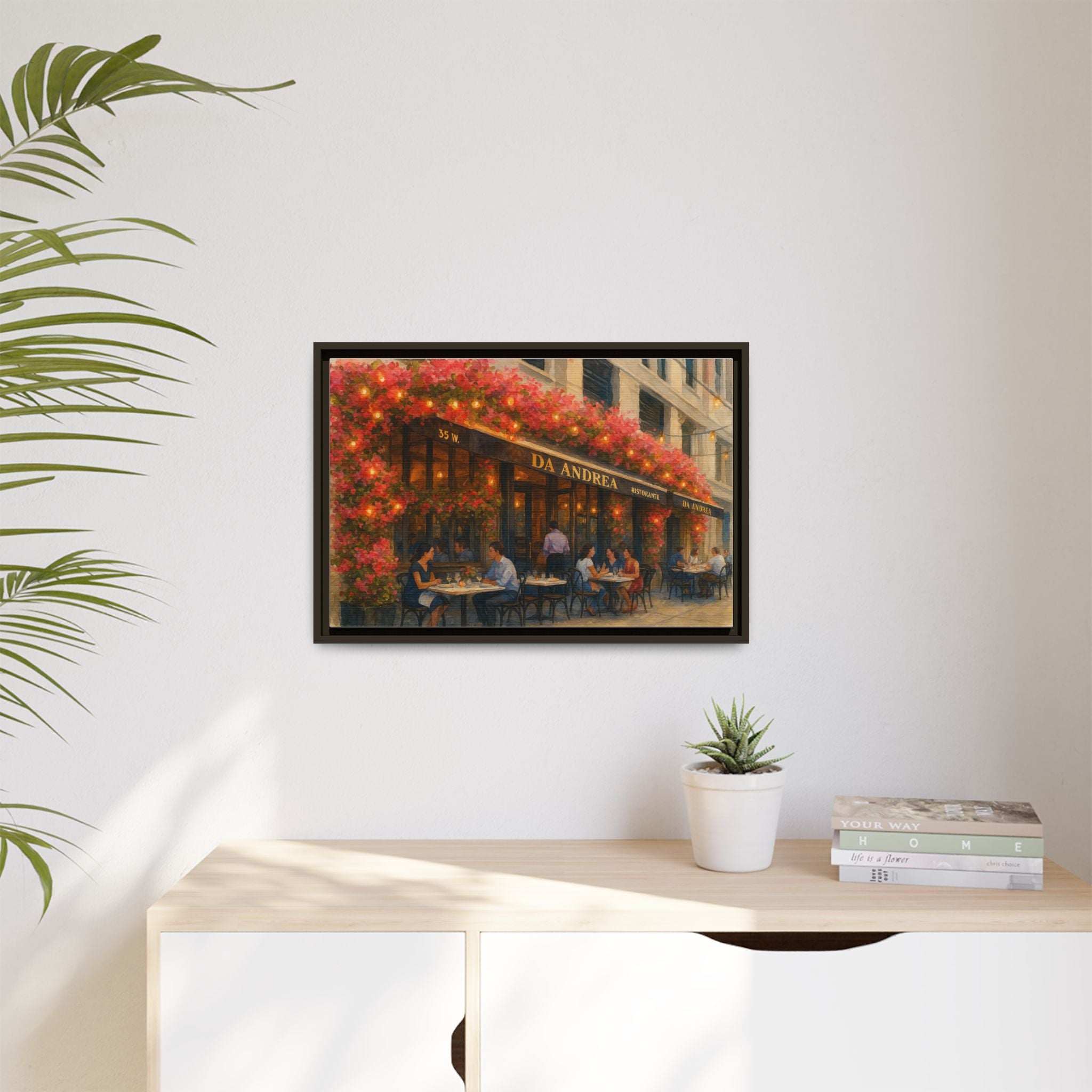 Da Andrea — Restaurant Print | Matte Canvas + Wooden Frame