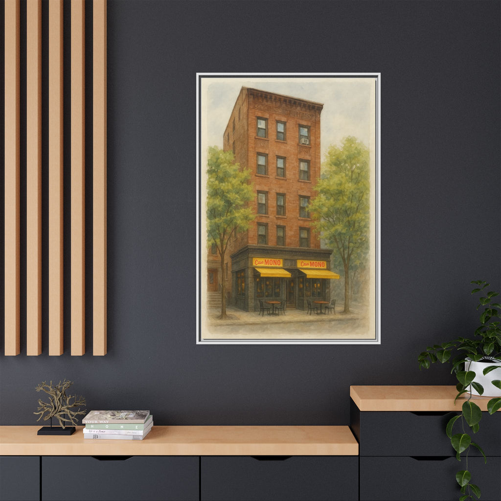 Casa Mono — Restaurant Print | Matte Canvas + Wooden Frame