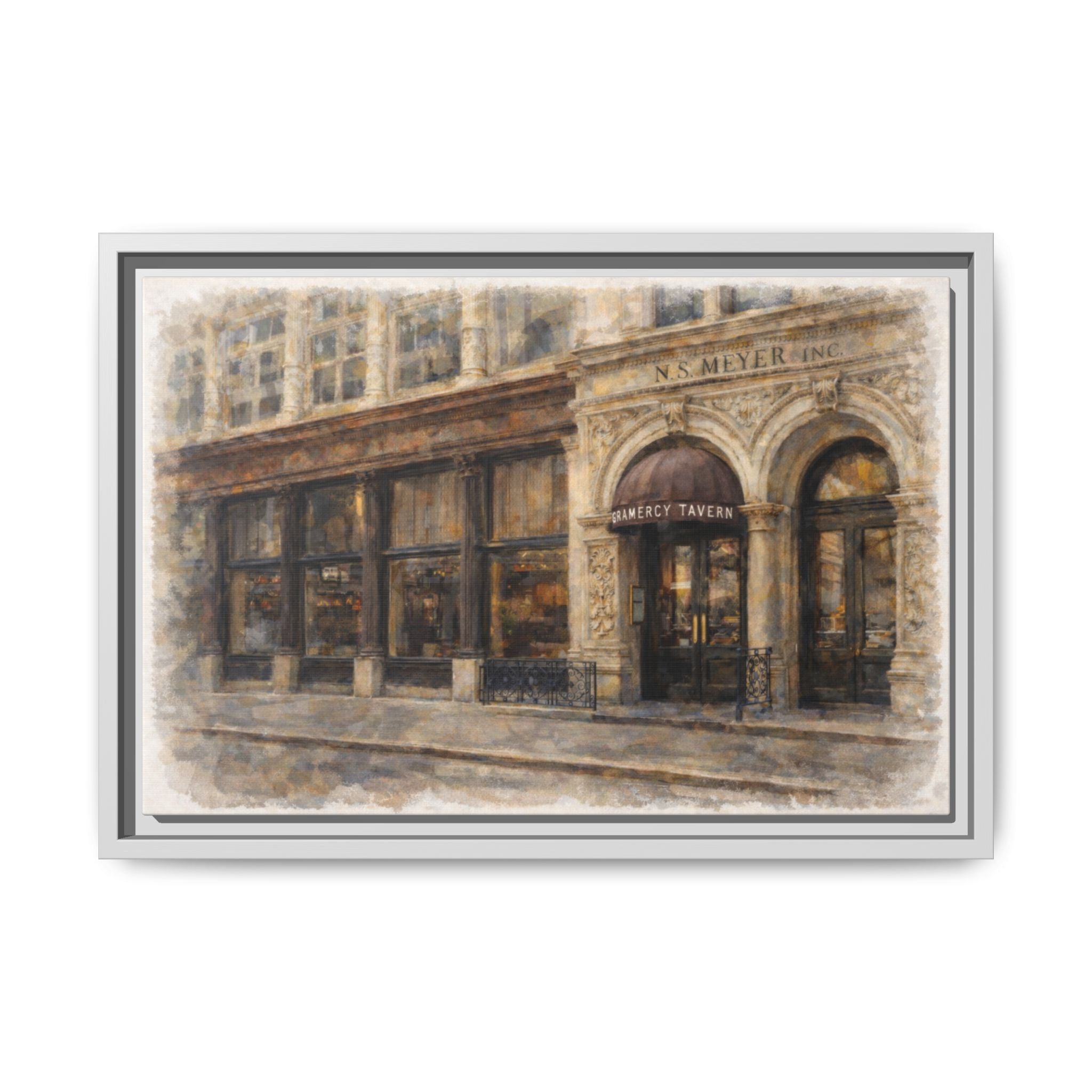 Gramercy Tavern — Restaurant Print | Matte Canvas + Wooden Frame