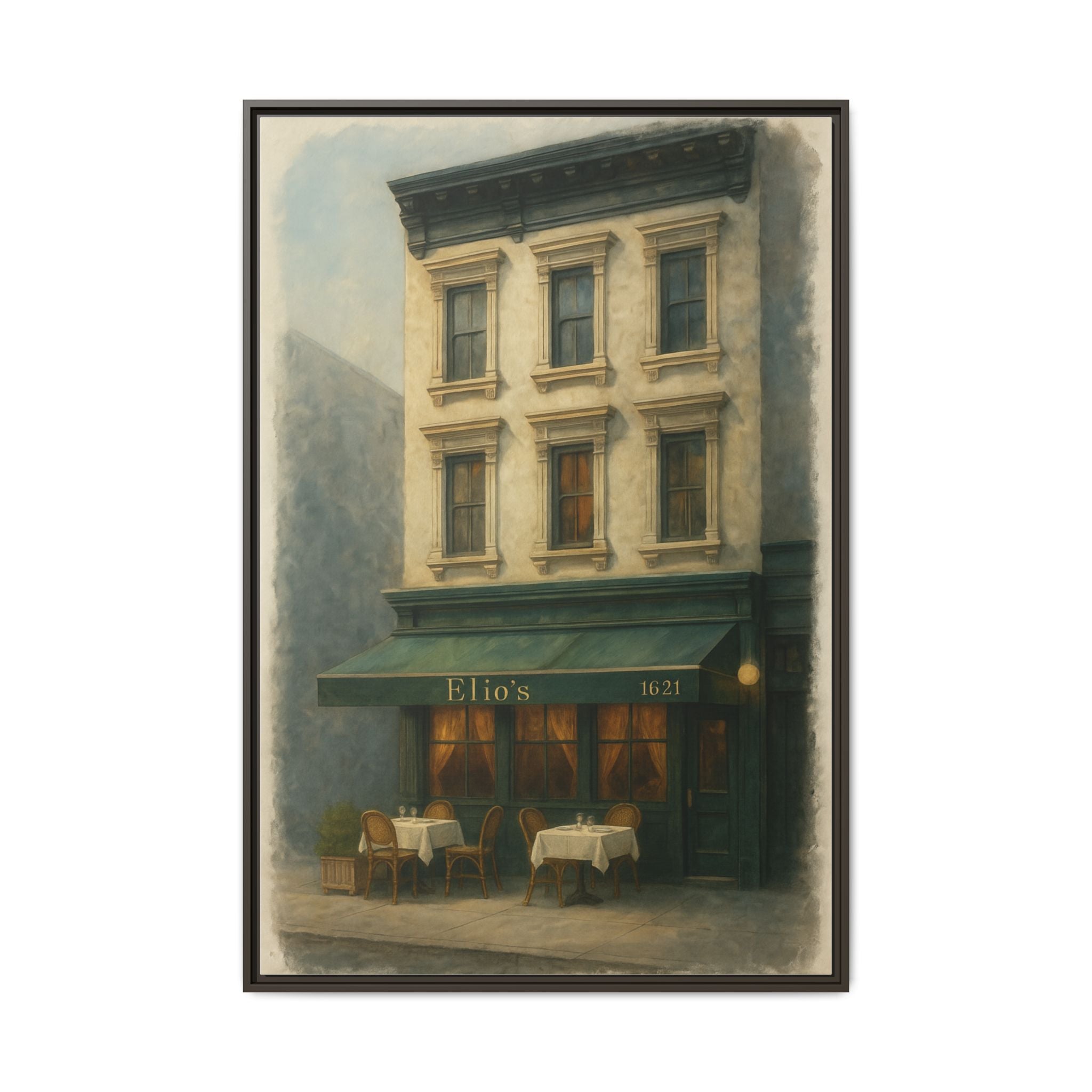 Elios Restaurant — Restaurant Print | Matte Canvas + Wooden Frame