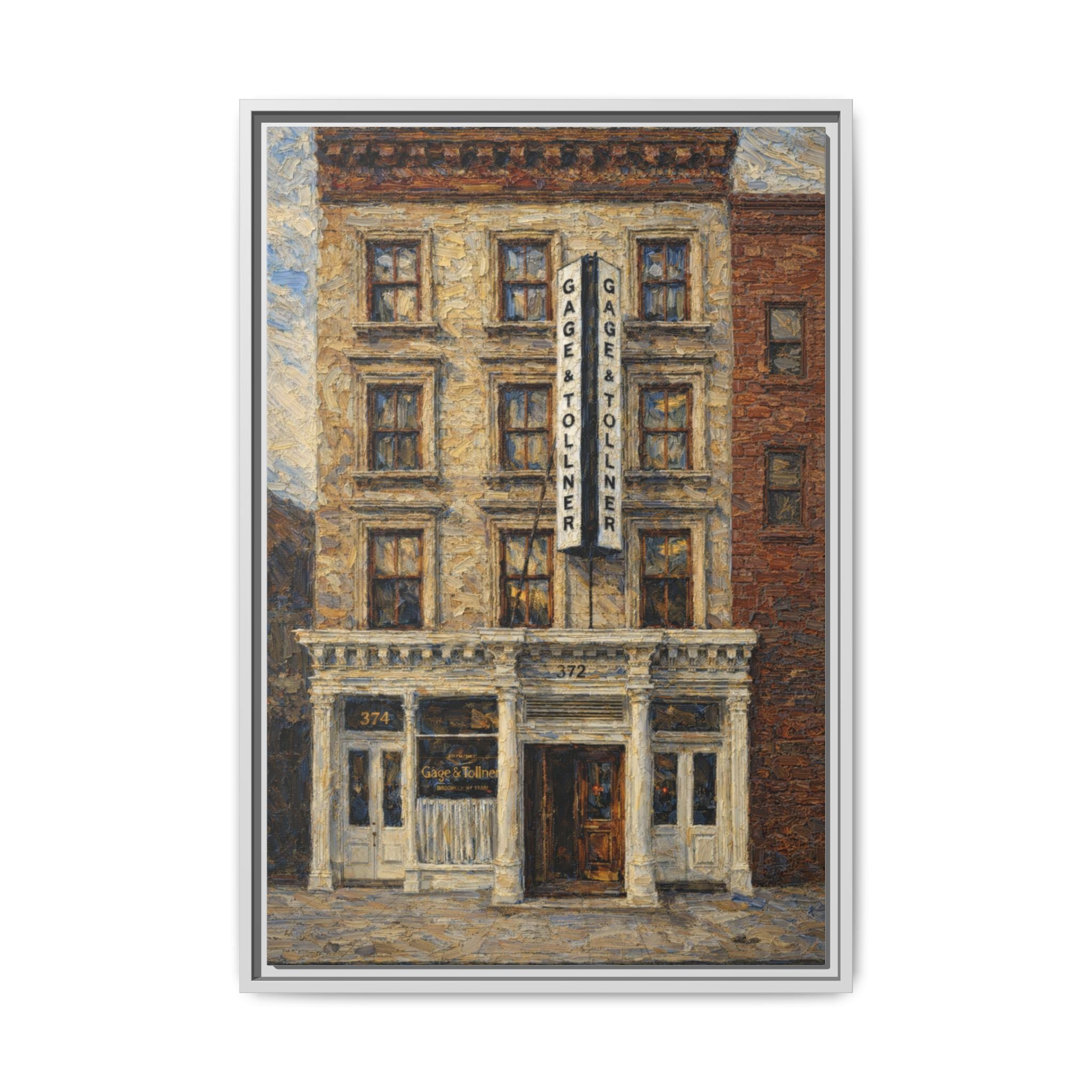 Gage & Tollner — Restaurant Print | Matte Canvas + Wooden Frame