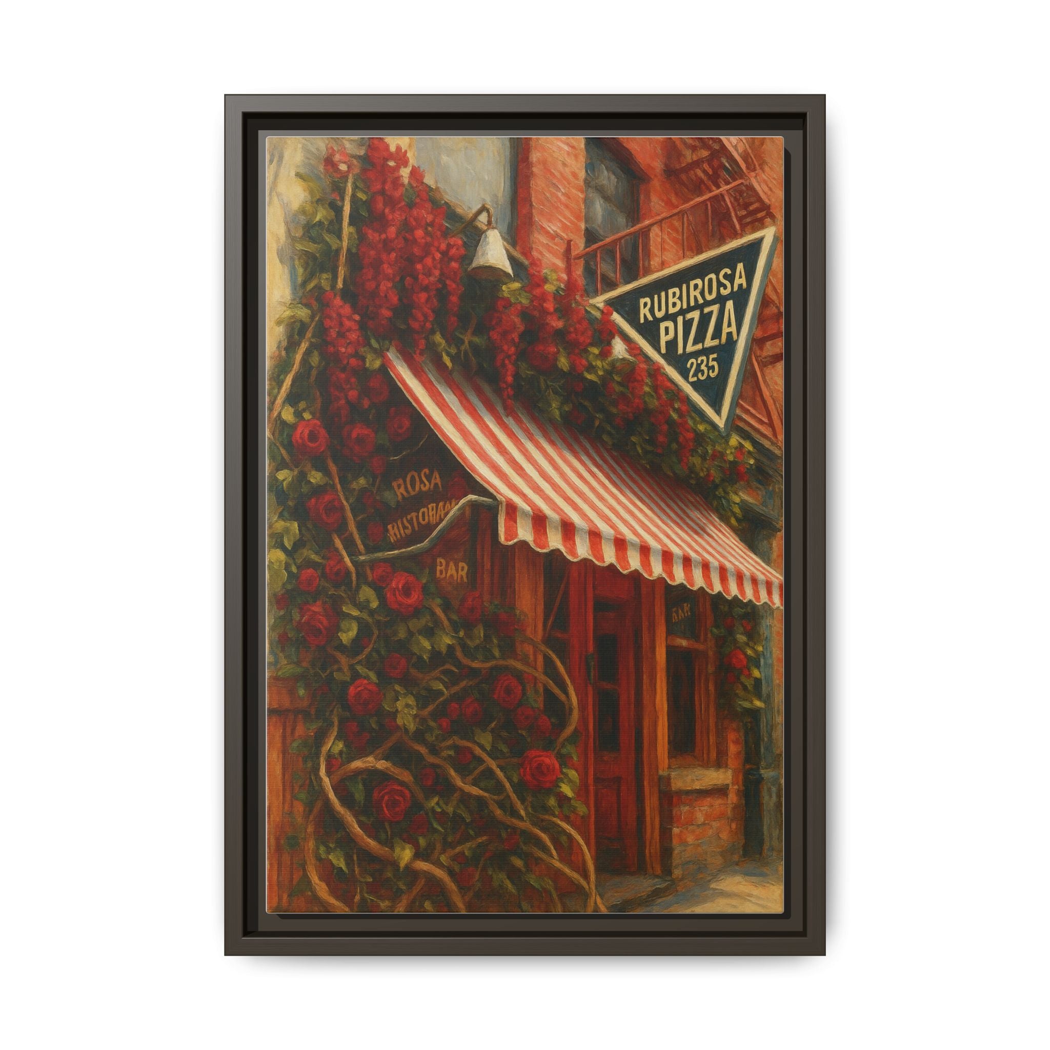 Rubirosa — Restaurant Print | Matte Canvas + Wooden Frame