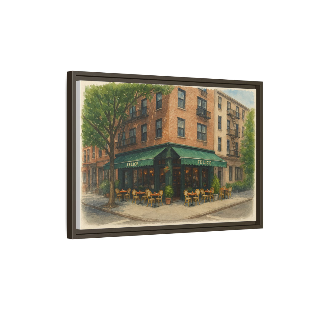 Felice — Restaurant Print | Matte Canvas + Wooden Frame