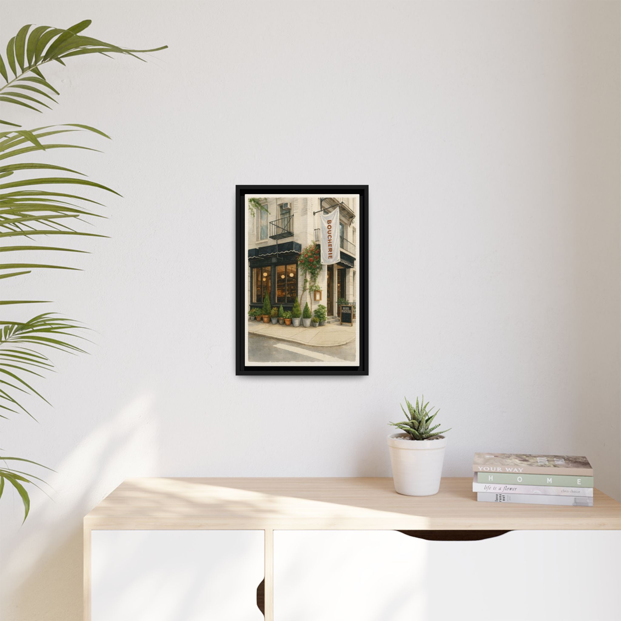 Petite Boucherie — Restaurant Print | Matte Canvas + Wooden Frame