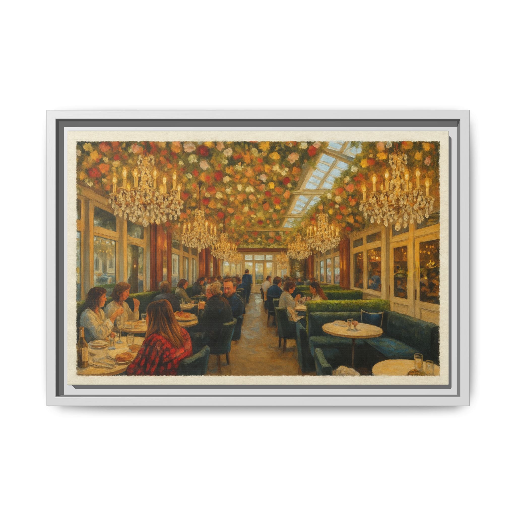 RH Rooftop — Restaurant Print | Matte Canvas + Wooden Frame