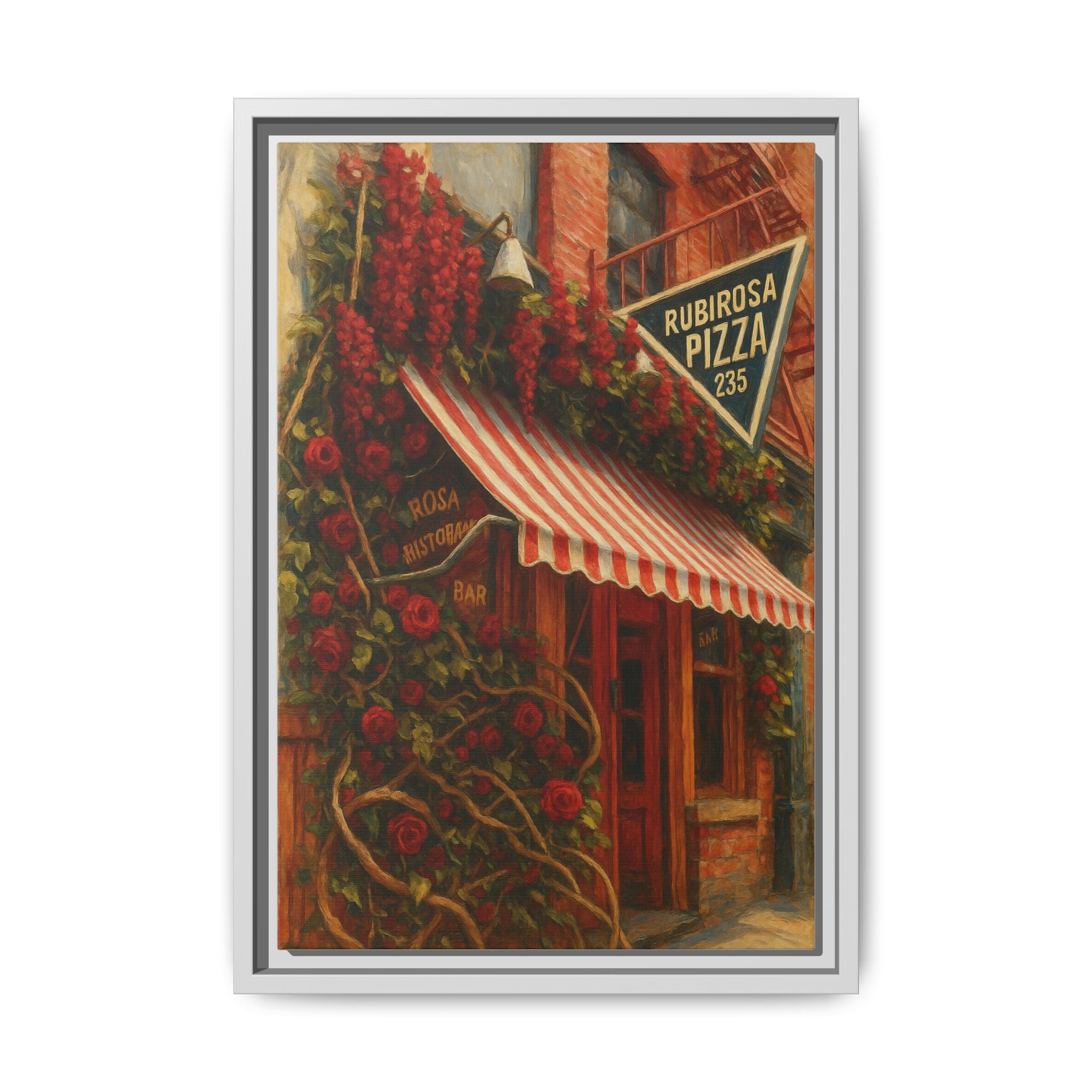 Rubirosa — Restaurant Print | Matte Canvas + Wooden Frame